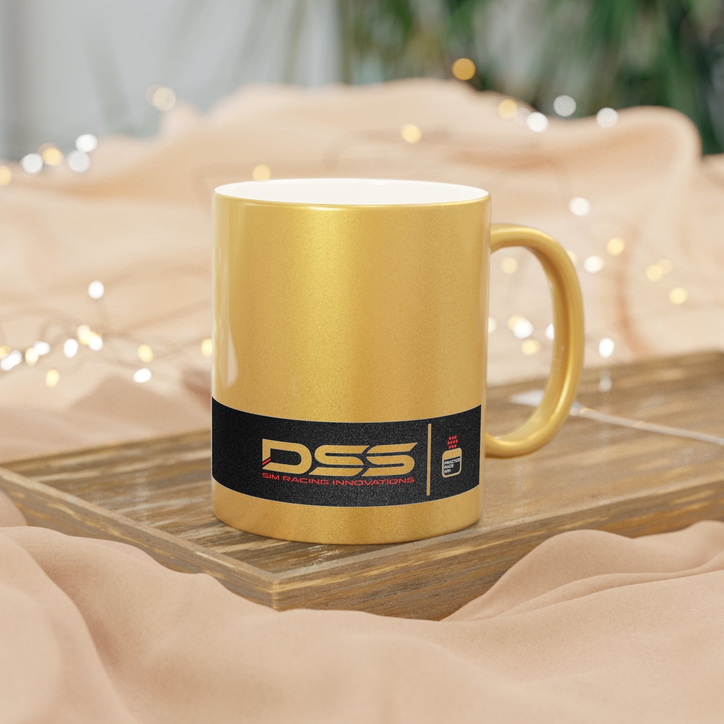 DSS Metallic Mug - Modern Silver/Gold Drinkware, Stylish Coffee Cup for Home/Office, Perfect Gift