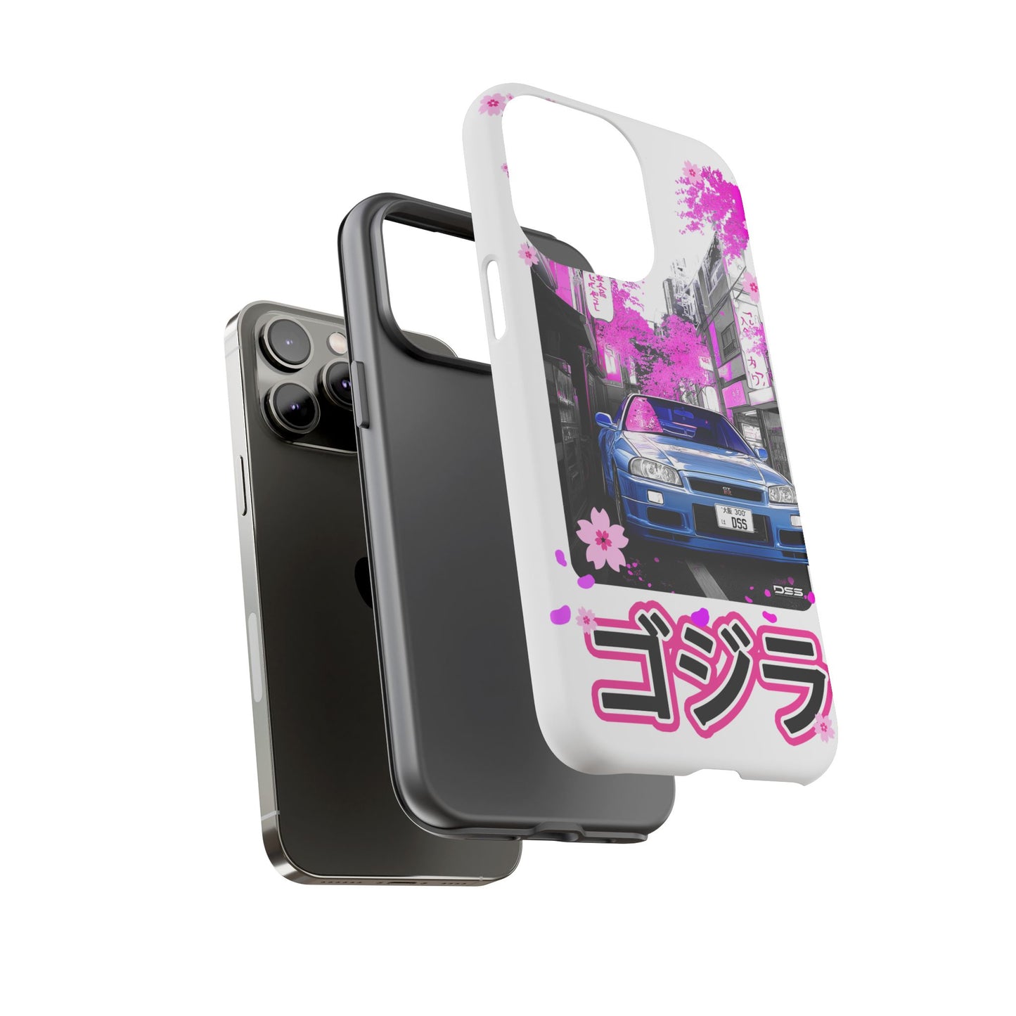 Nissan Skyline GT-R Sakura Rain Japan Nostalgic Car Phone Case - Tough Cases with Retro Vibe