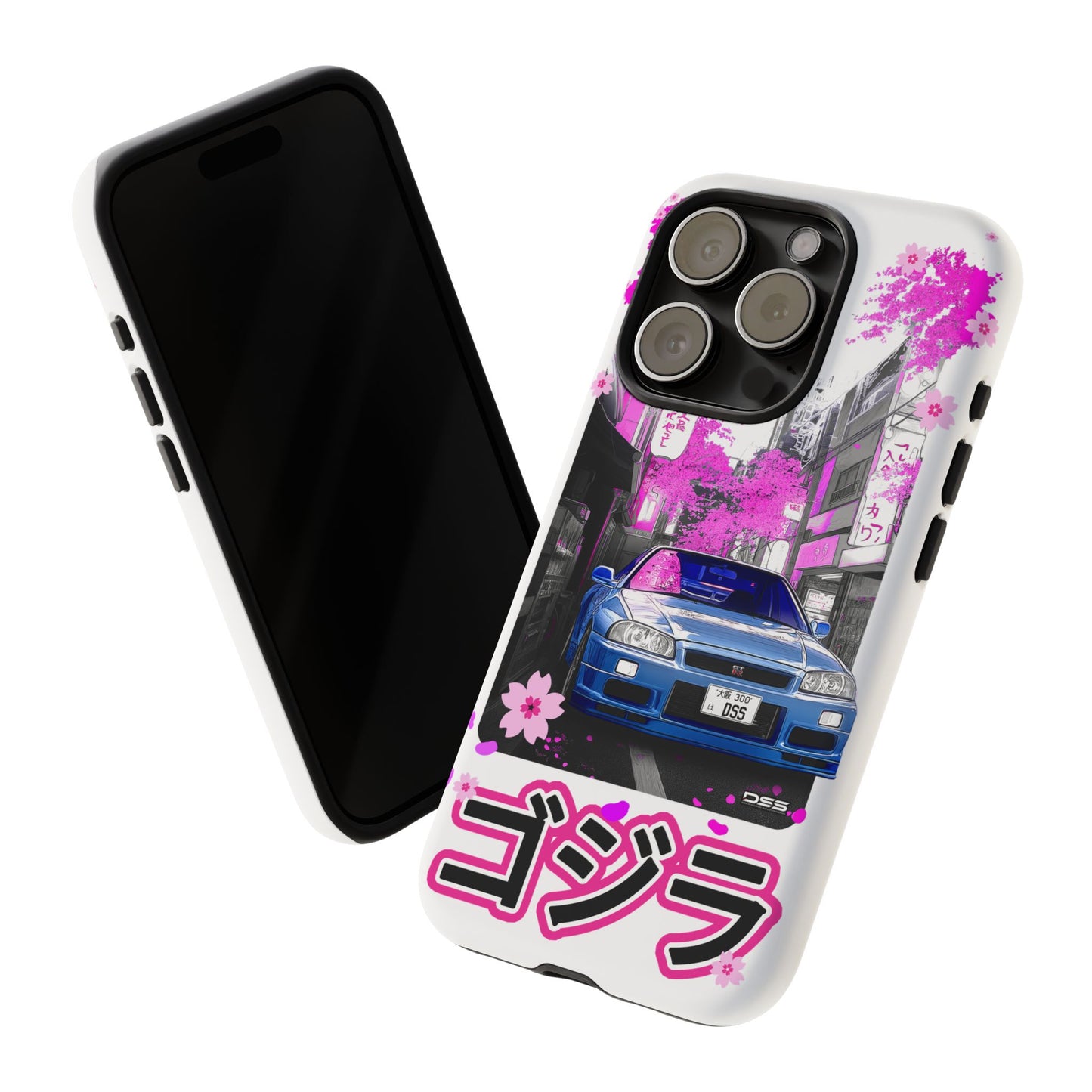 Nissan Skyline GT-R Sakura Rain Japan Nostalgic Car Phone Case - Tough Cases with Retro Vibe
