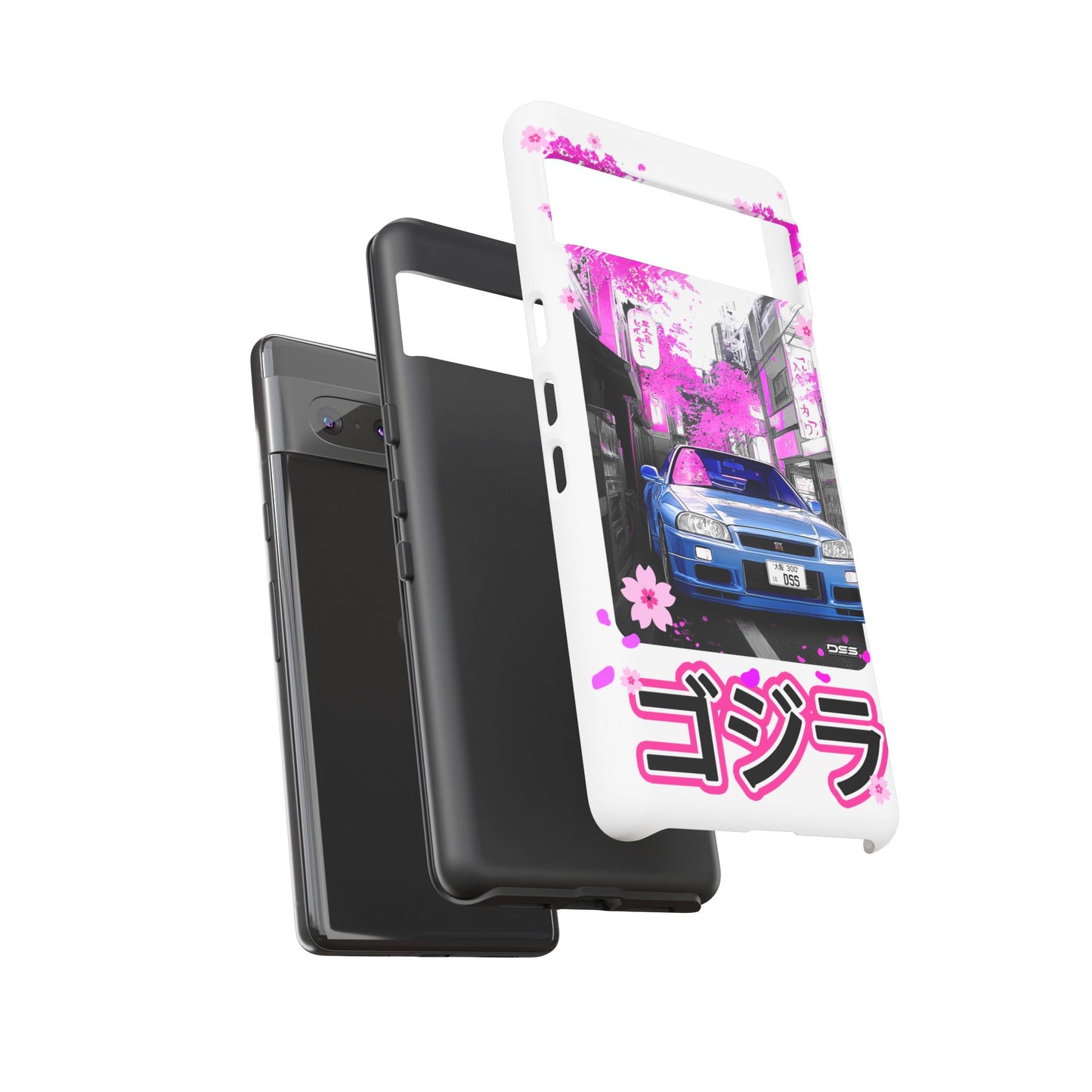 Nissan Skyline GT-R Sakura Rain Japan Nostalgic Car Phone Case - Tough Cases with Retro Vibe