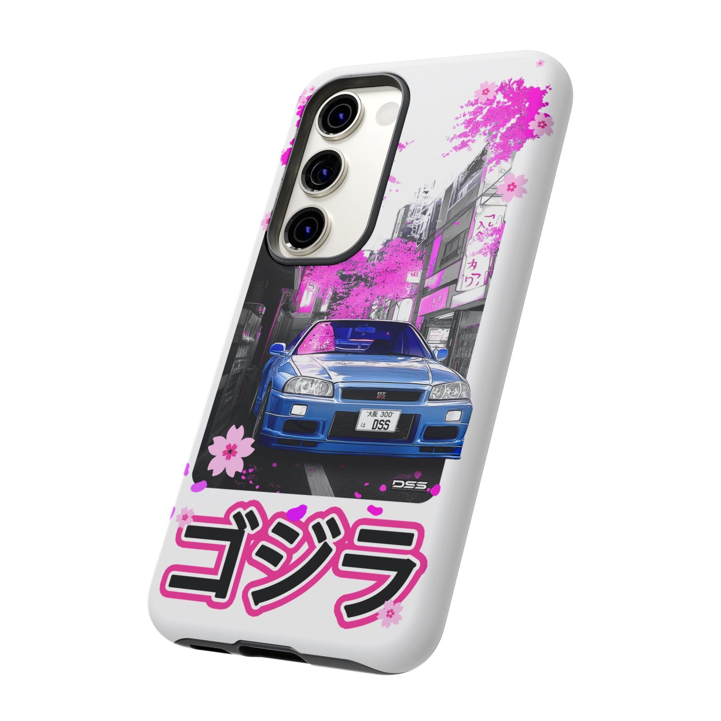 Nissan Skyline GT-R Sakura Rain Japan Nostalgic Car Phone Case - Tough Cases with Retro Vibe