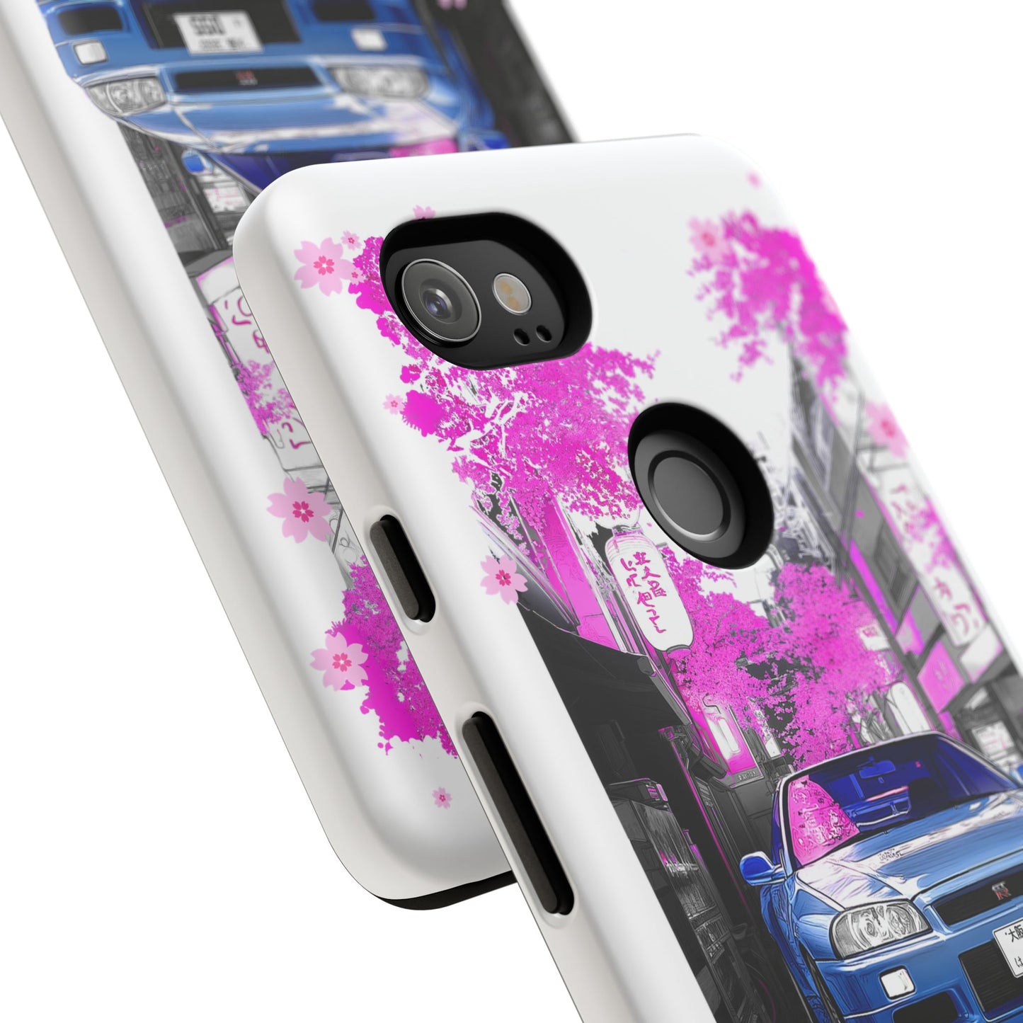 Nissan Skyline GT-R Sakura Rain Japan Nostalgic Car Phone Case - Tough Cases with Retro Vibe