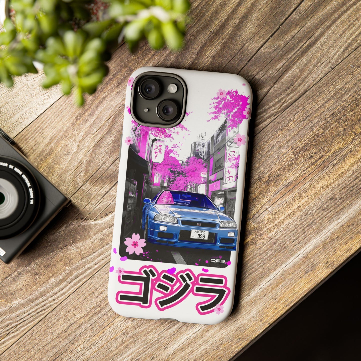 Nissan Skyline GT-R Sakura Rain Japan Nostalgic Car Phone Case - Tough Cases with Retro Vibe