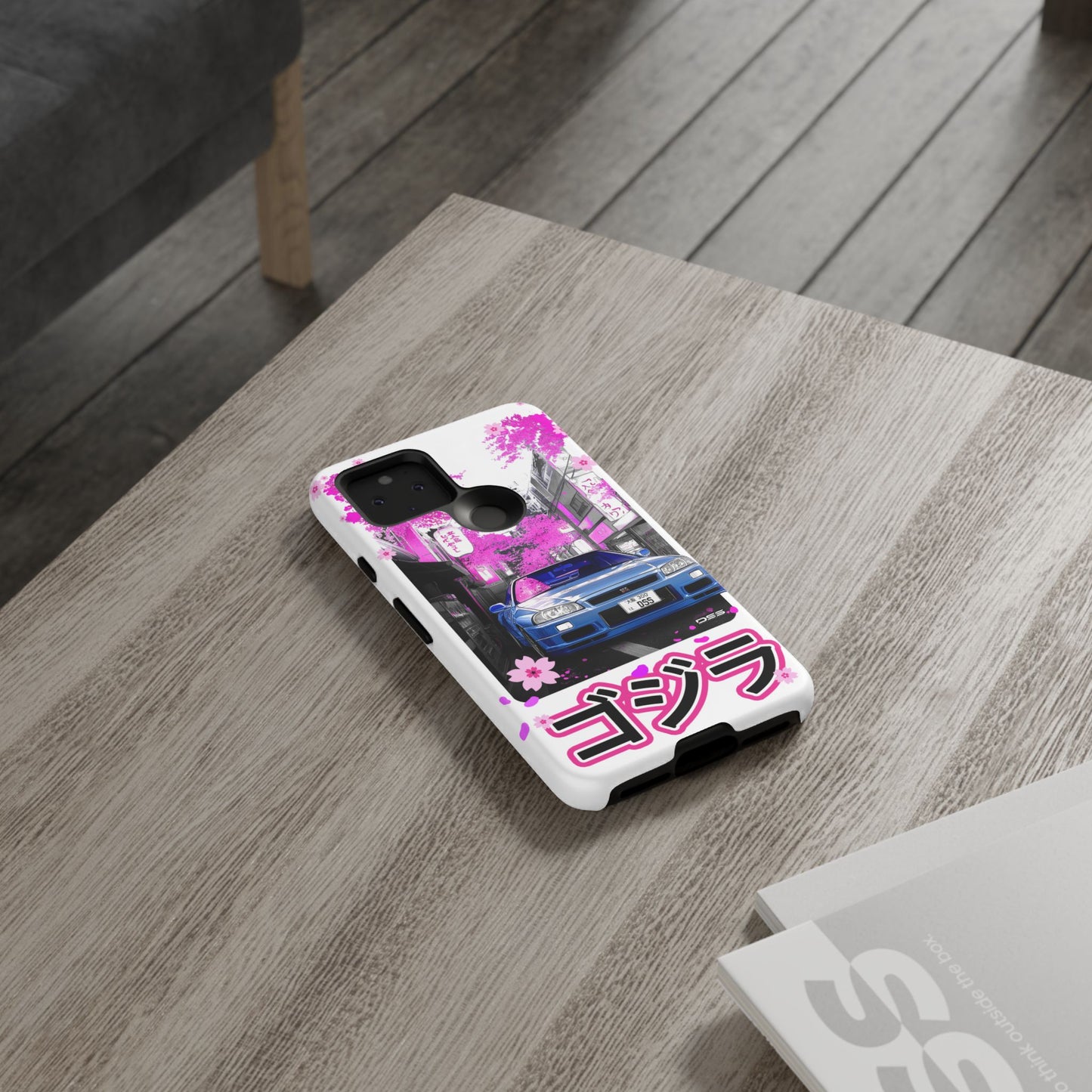 Nissan Skyline GT-R Sakura Rain Japan Nostalgic Car Phone Case - Tough Cases with Retro Vibe