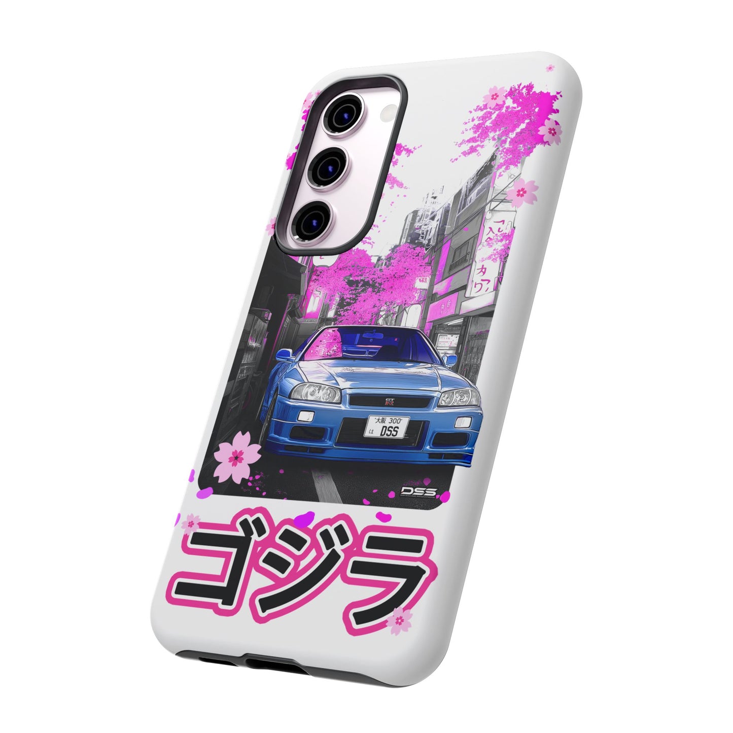 Nissan Skyline GT-R Sakura Rain Japan Nostalgic Car Phone Case - Tough Cases with Retro Vibe