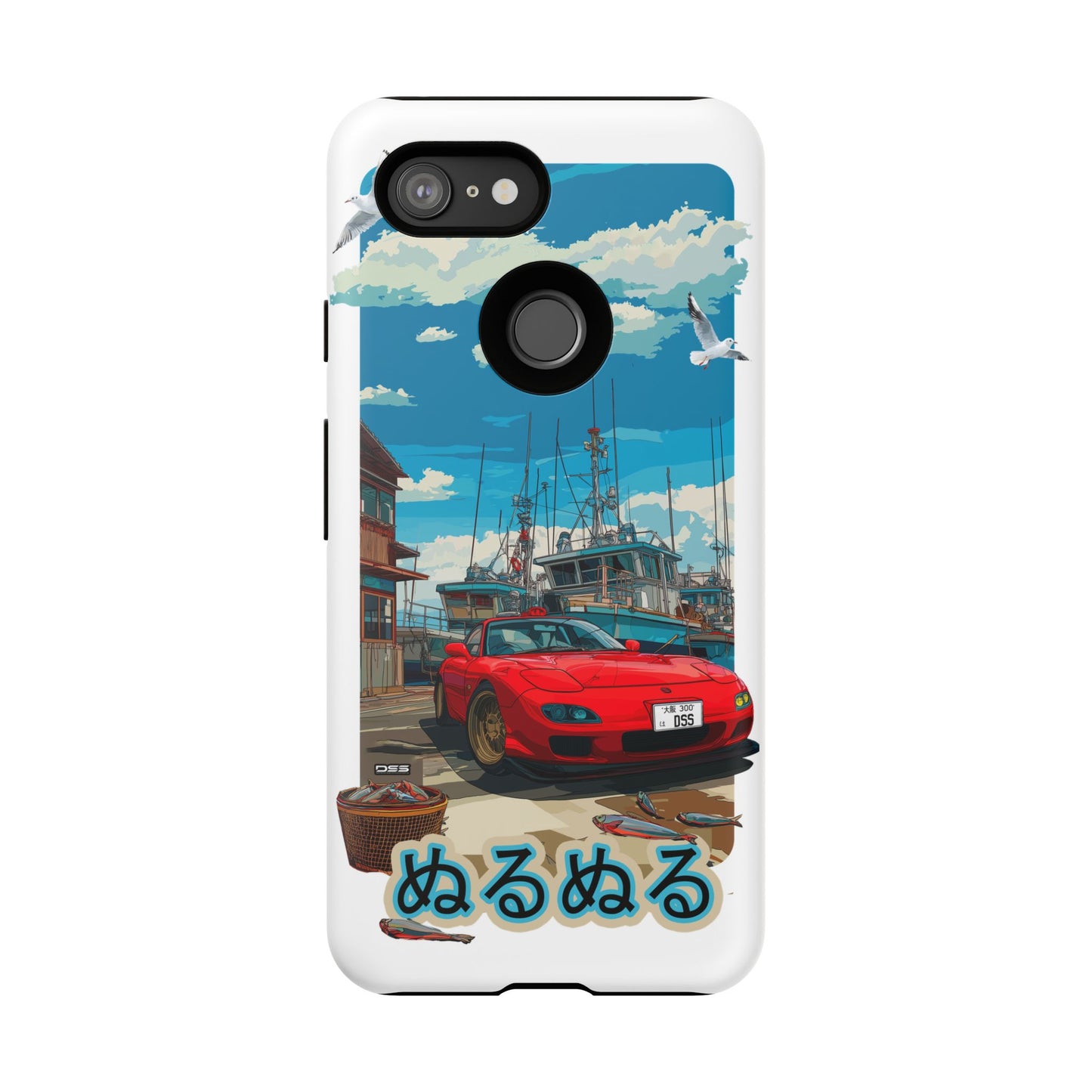 Mazda RX 7 Slippery Situation Nostalgic Car Phone Case - Tough Cases with Retro Vibe