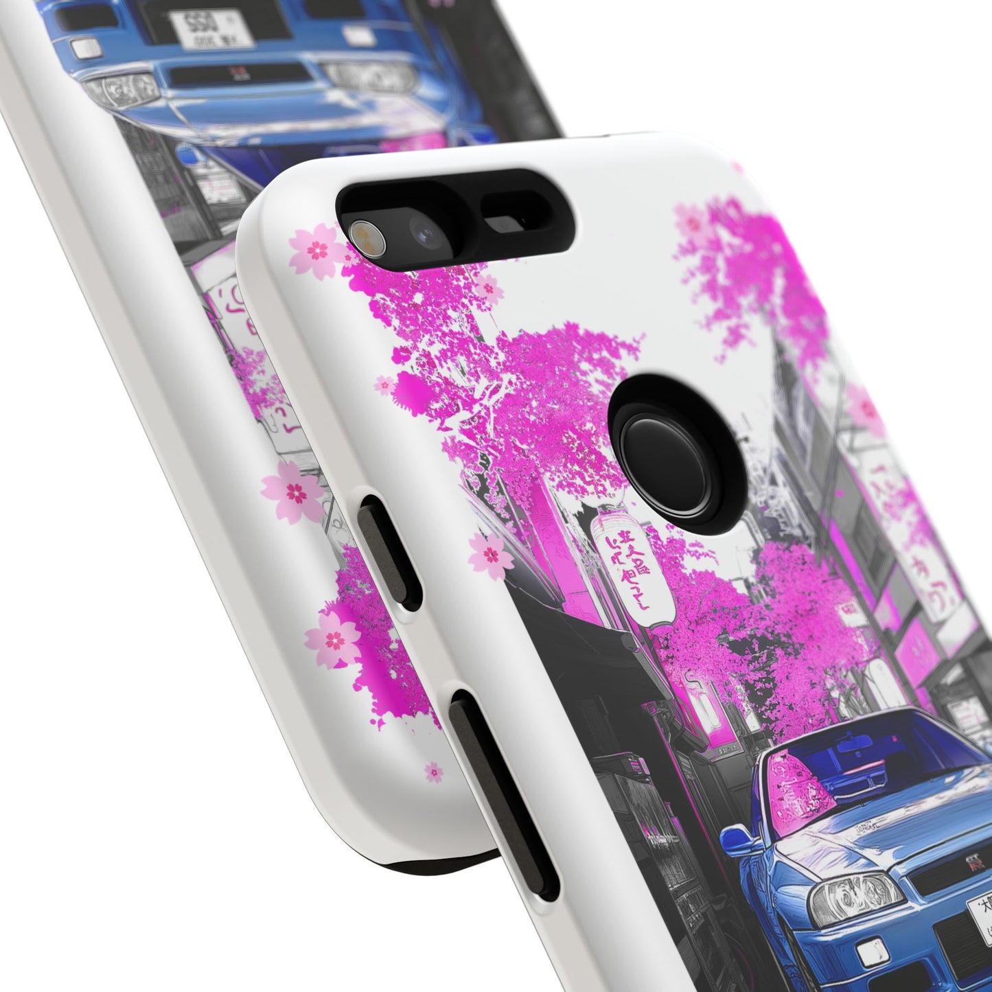 Nissan Skyline GT-R Sakura Rain Japan Nostalgic Car Phone Case - Tough Cases with Retro Vibe