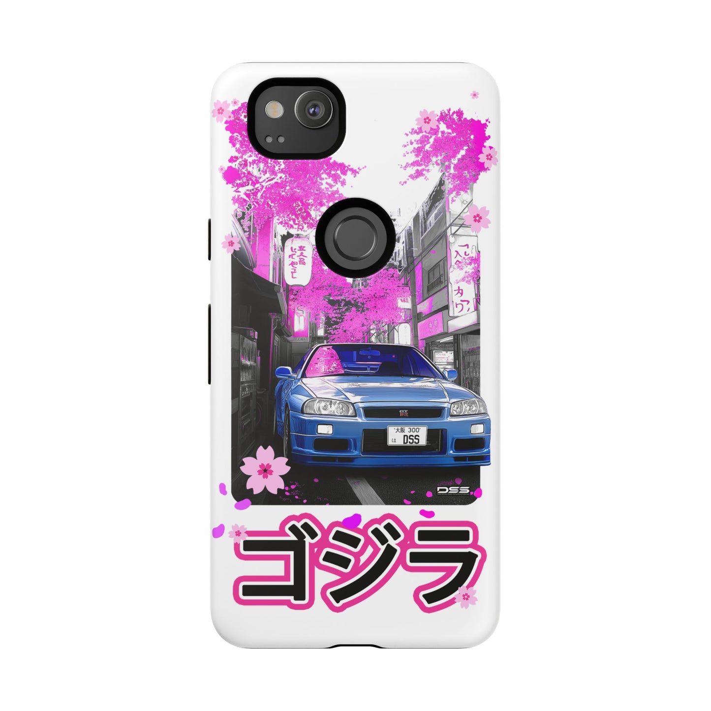 Nissan Skyline GT-R Sakura Rain Japan Nostalgic Car Phone Case - Tough Cases with Retro Vibe