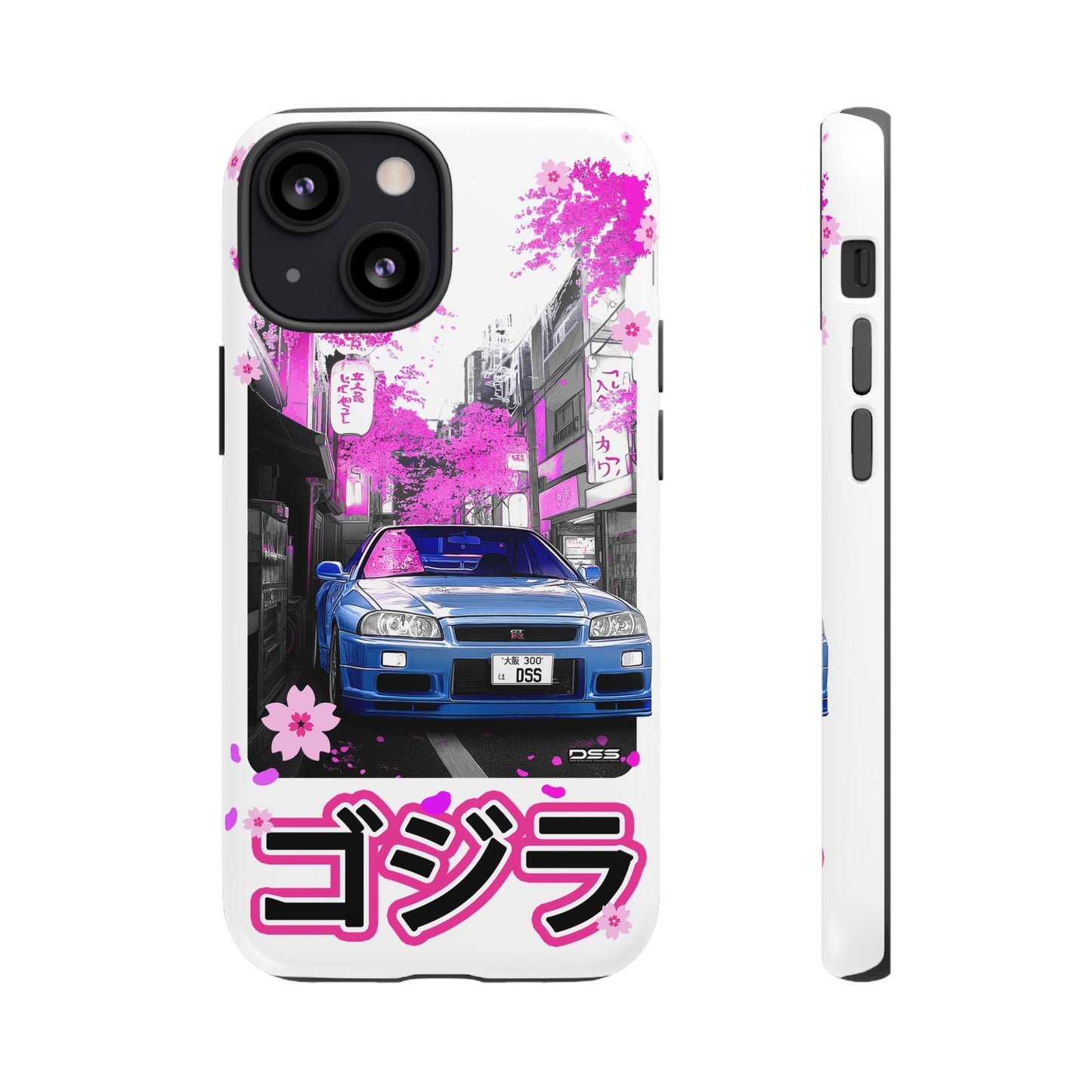 Nissan Skyline GT-R Sakura Rain Japan Nostalgic Car Phone Case - Tough Cases with Retro Vibe