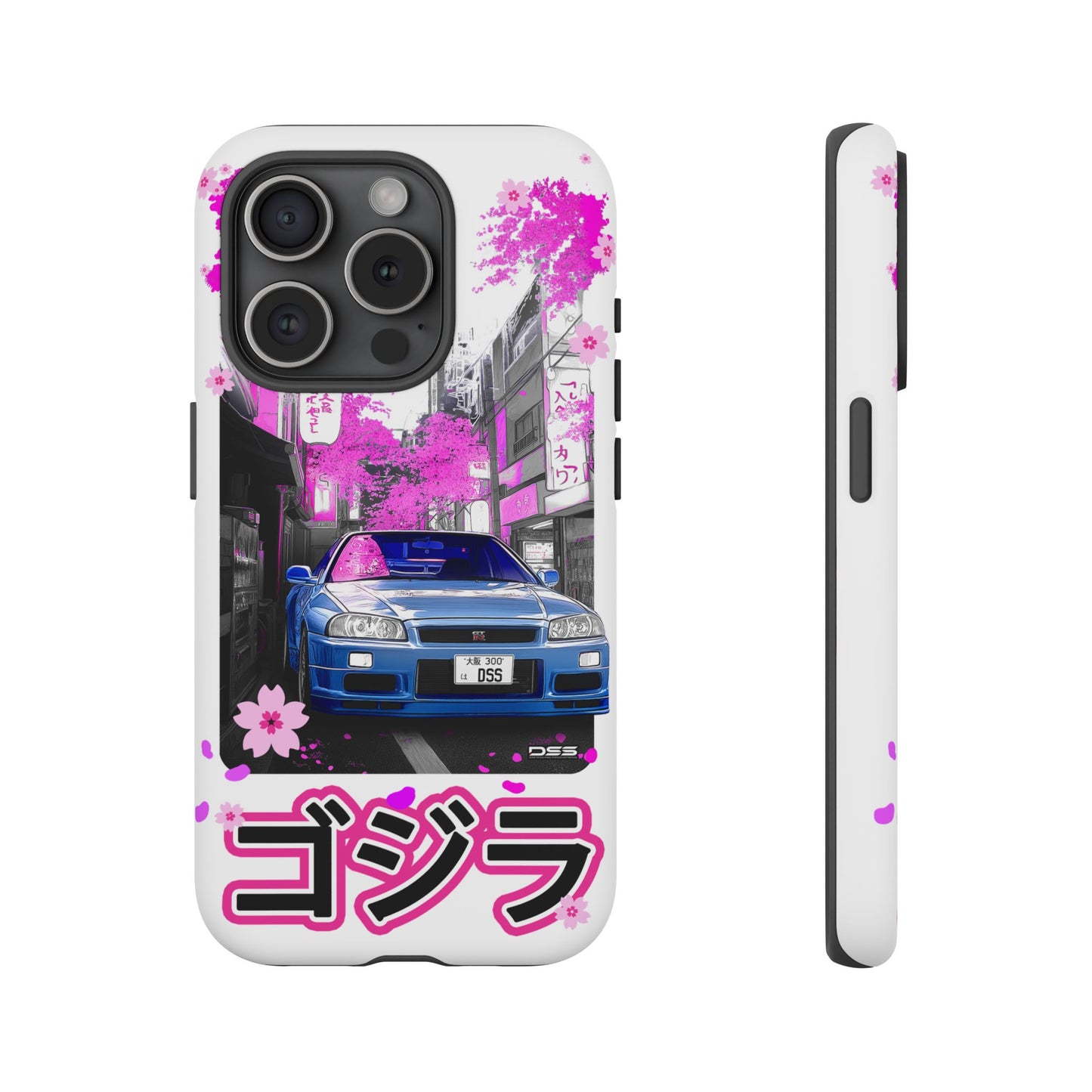 Nissan Skyline GT-R Sakura Rain Japan Nostalgic Car Phone Case - Tough Cases with Retro Vibe
