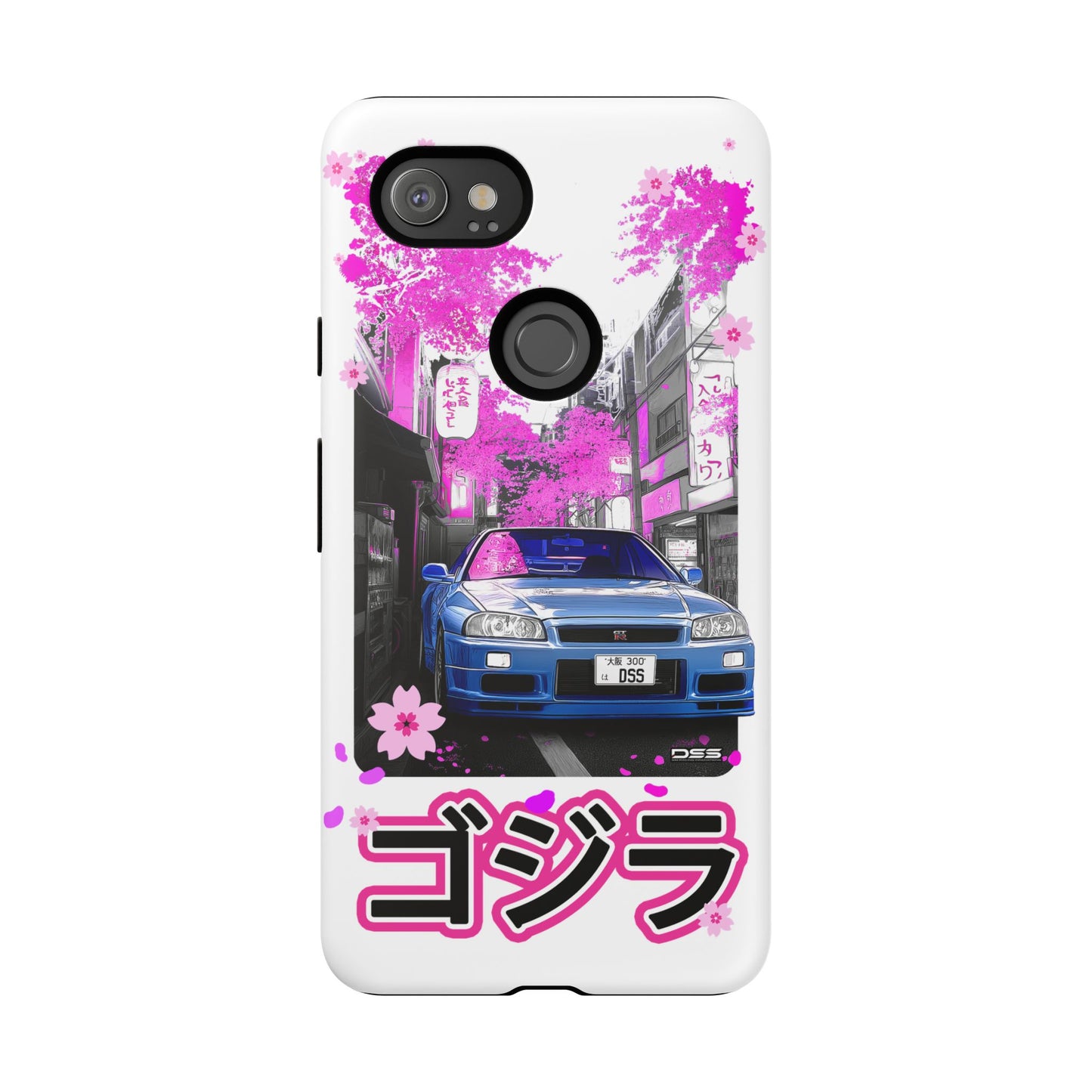 Nissan Skyline GT-R Sakura Rain Japan Nostalgic Car Phone Case - Tough Cases with Retro Vibe