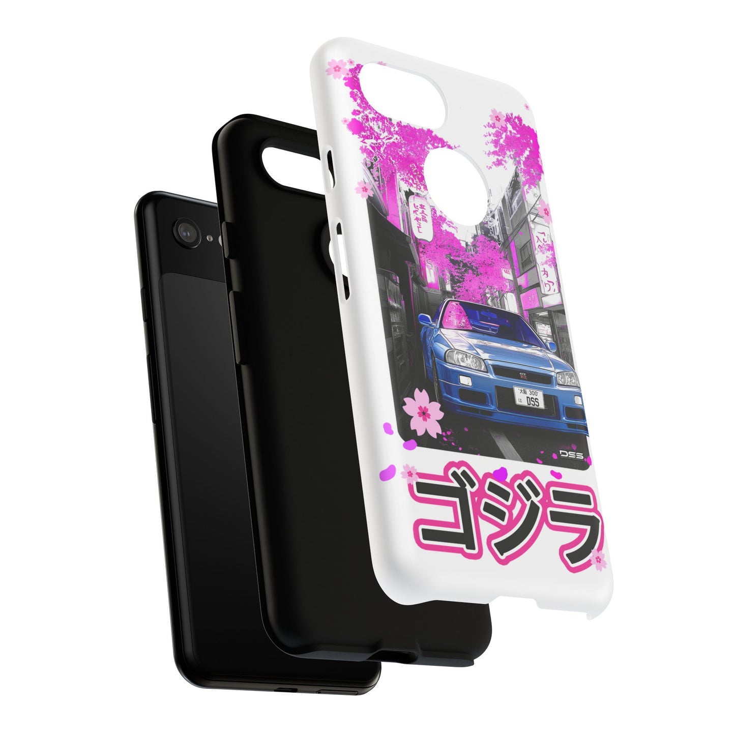 Nissan Skyline GT-R Sakura Rain Japan Nostalgic Car Phone Case - Tough Cases with Retro Vibe