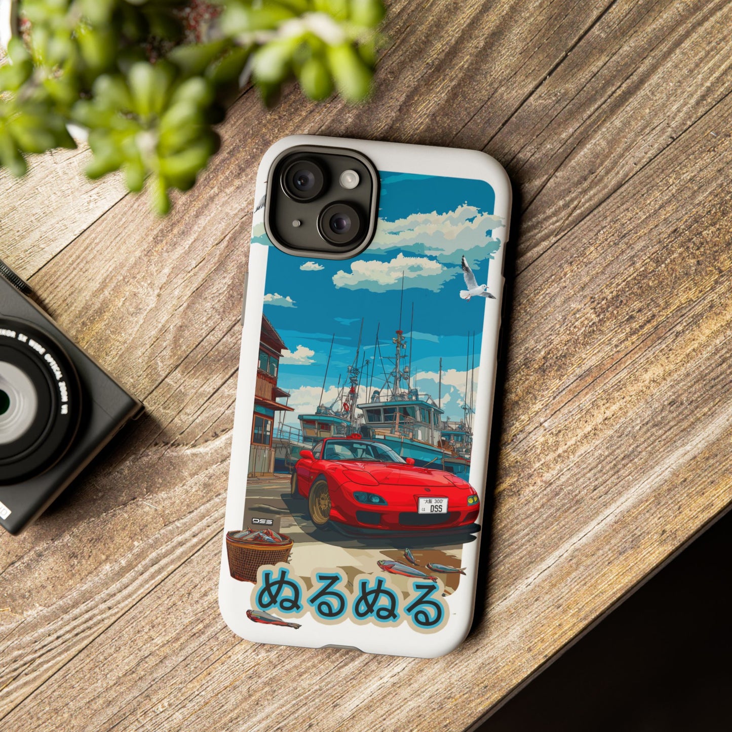 Mazda RX 7 Slippery Situation Nostalgic Car Phone Case - Tough Cases with Retro Vibe
