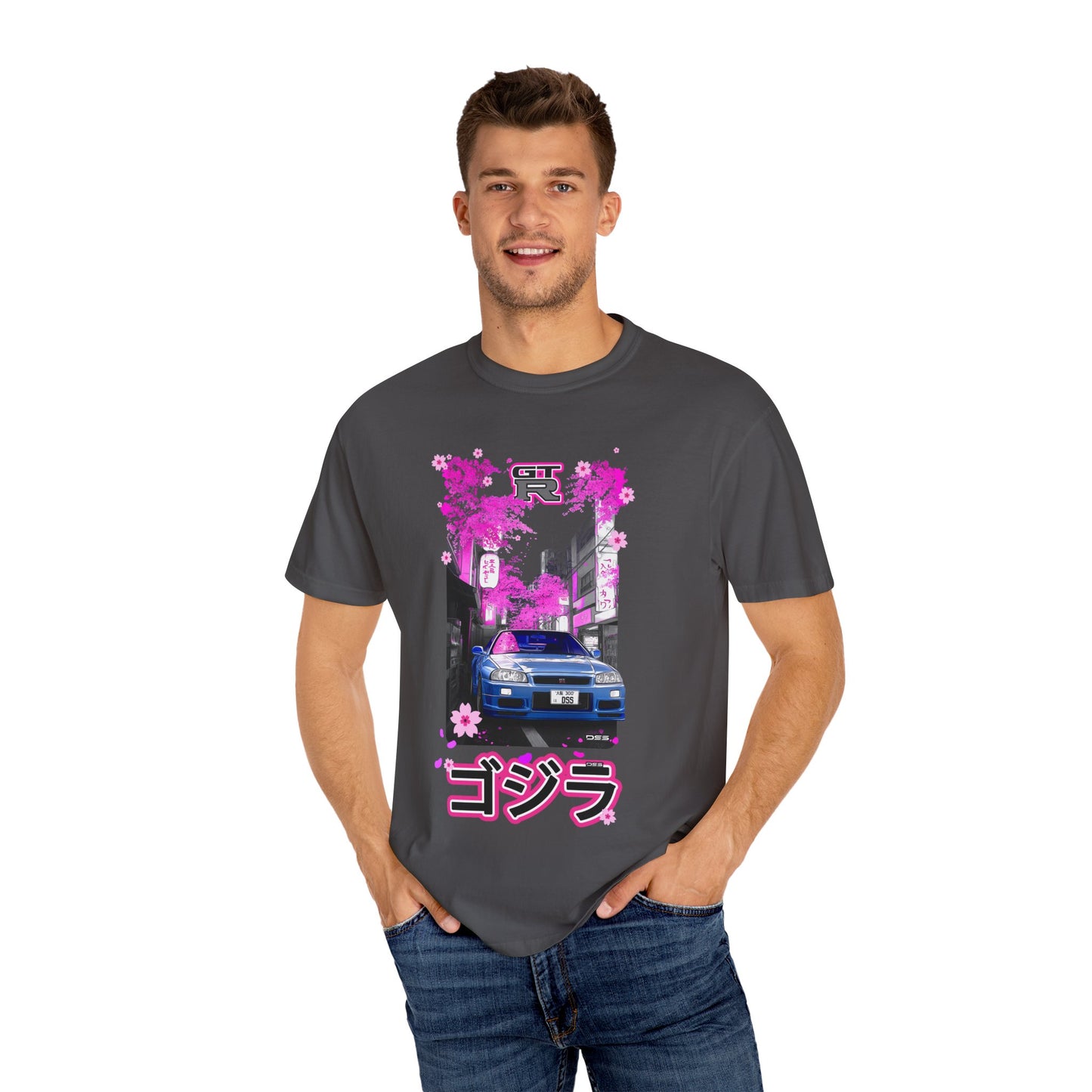 Nissan Skyline GT-R Sakura Rain Japan Streets T-shirt | Godzilla | Streetwear T-shirt, Cool Graphic Tee, Gift for Car Enthusiasts