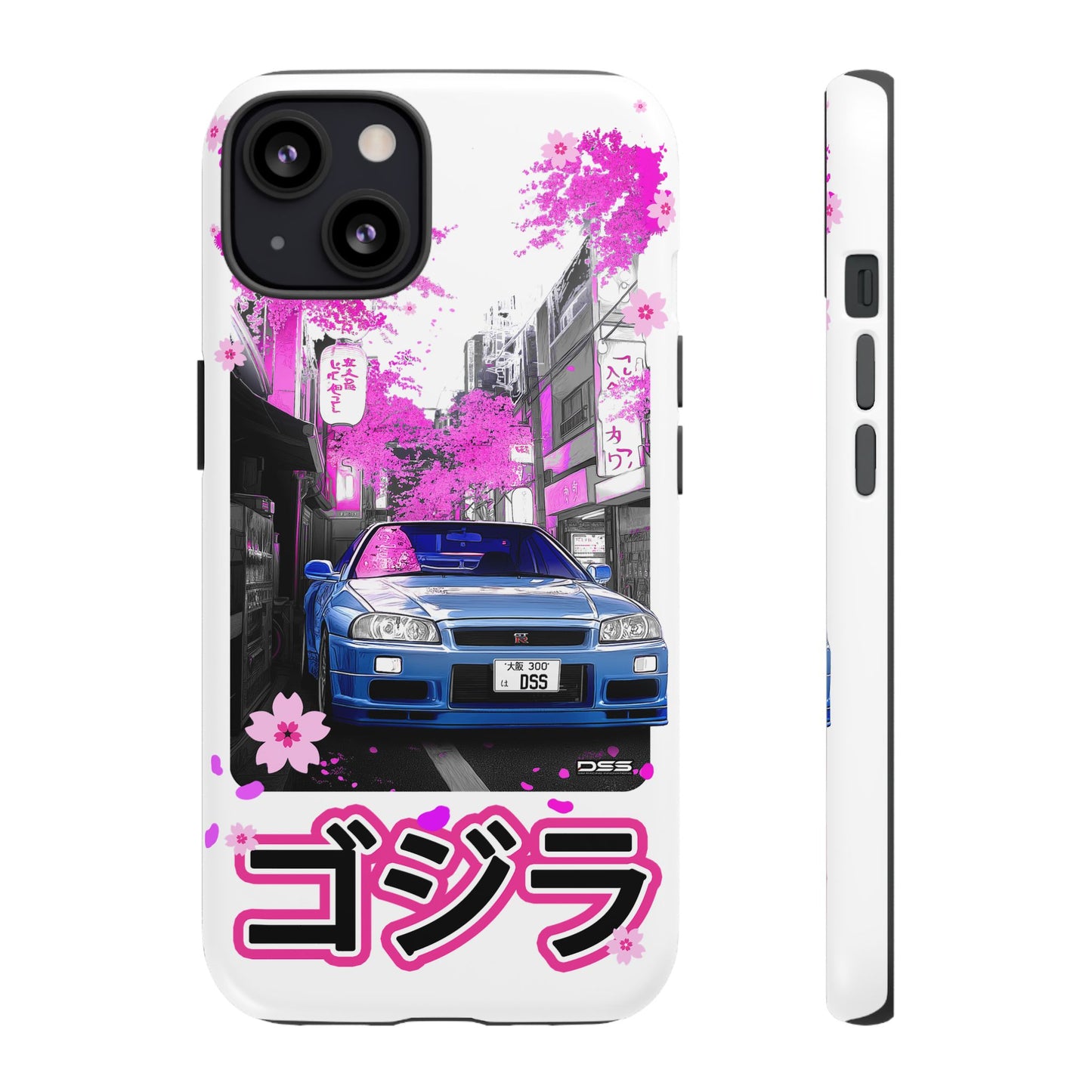 Nissan Skyline GT-R Sakura Rain Japan Nostalgic Car Phone Case - Tough Cases with Retro Vibe