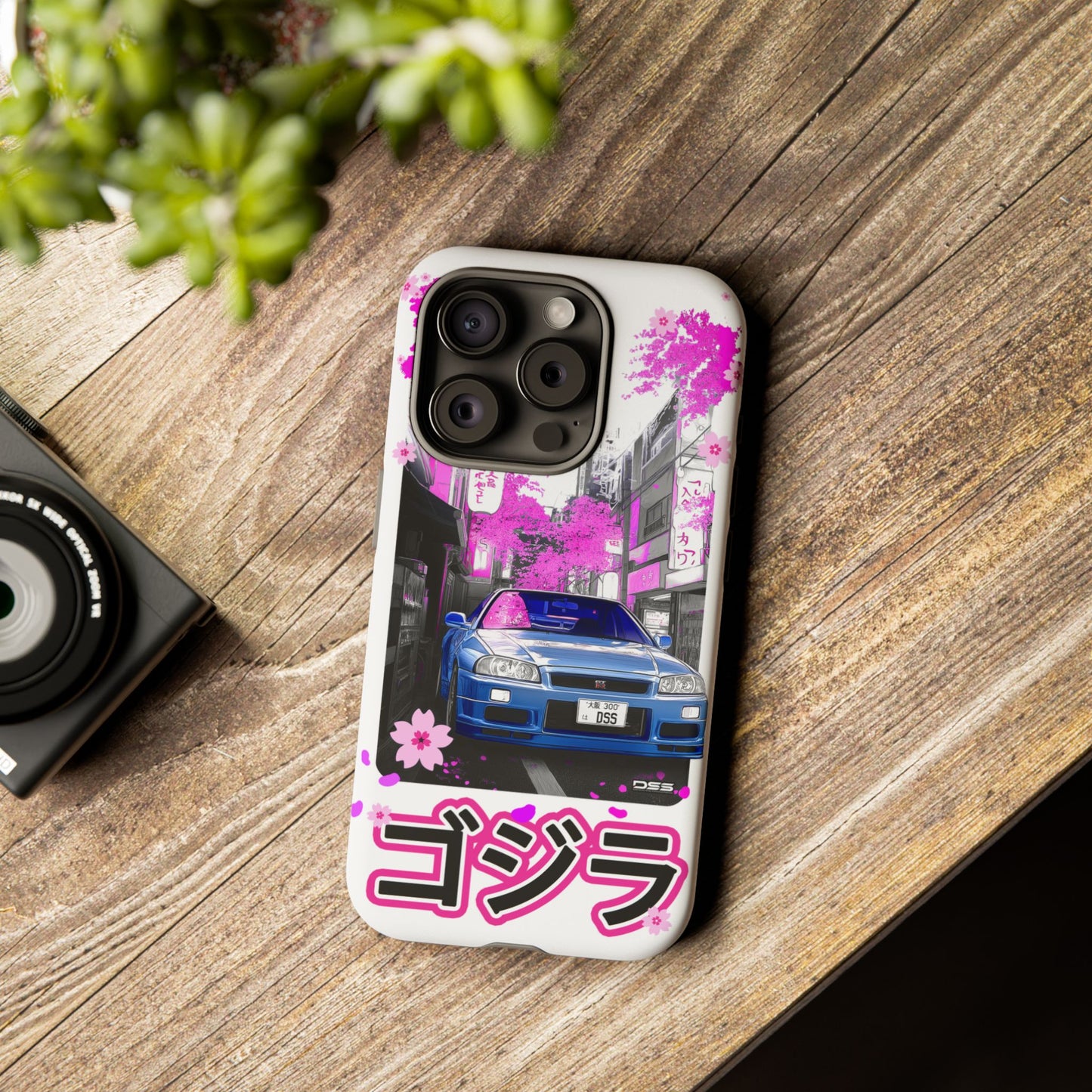 Nissan Skyline GT-R Sakura Rain Japan Nostalgic Car Phone Case - Tough Cases with Retro Vibe