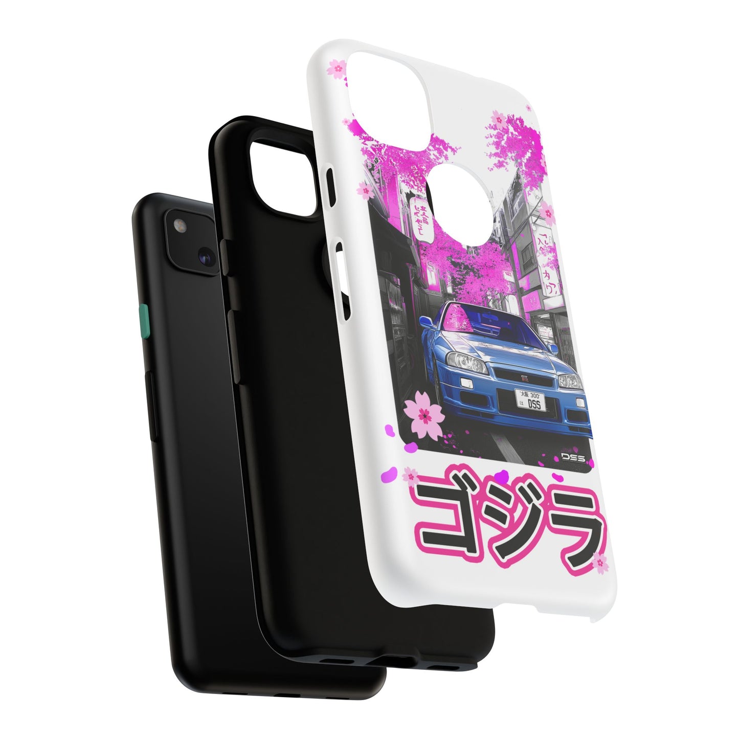 Nissan Skyline GT-R Sakura Rain Japan Nostalgic Car Phone Case - Tough Cases with Retro Vibe