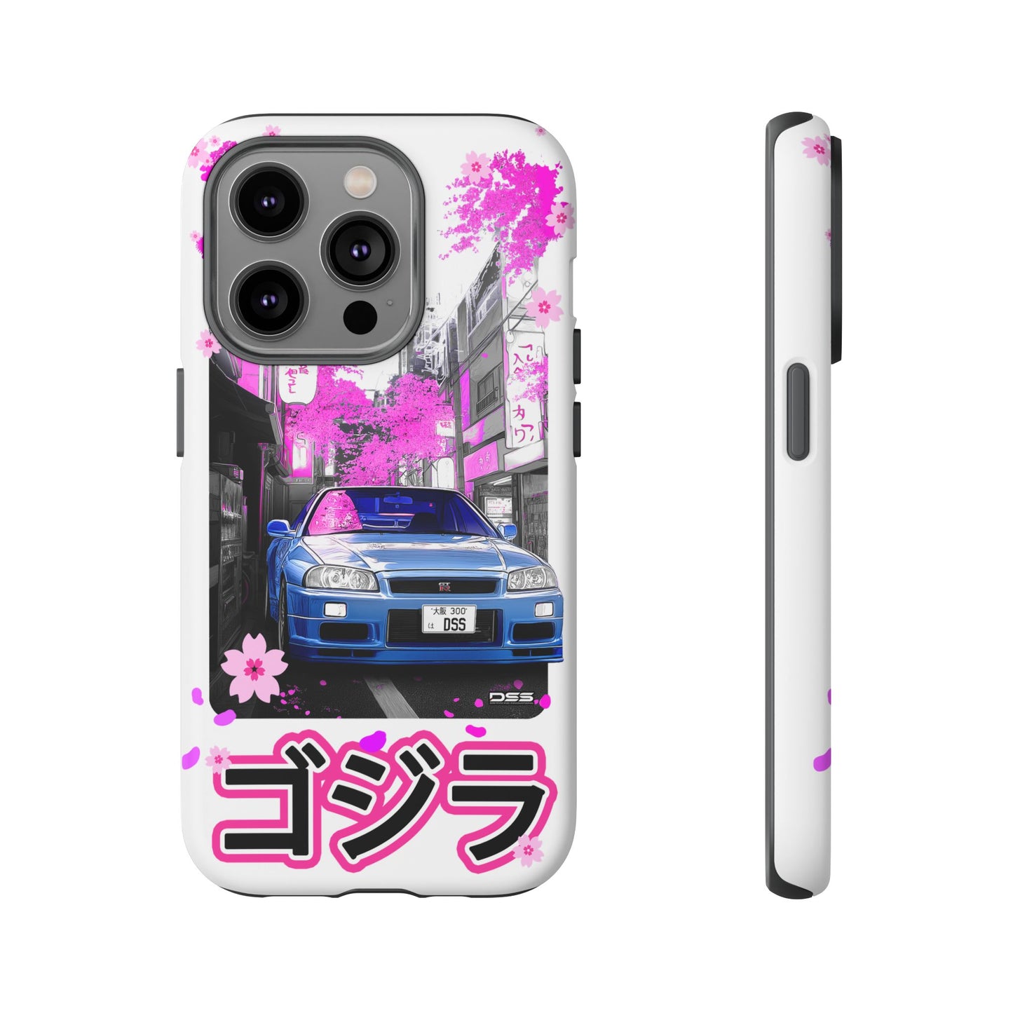 Nissan Skyline GT-R Sakura Rain Japan Nostalgic Car Phone Case - Tough Cases with Retro Vibe