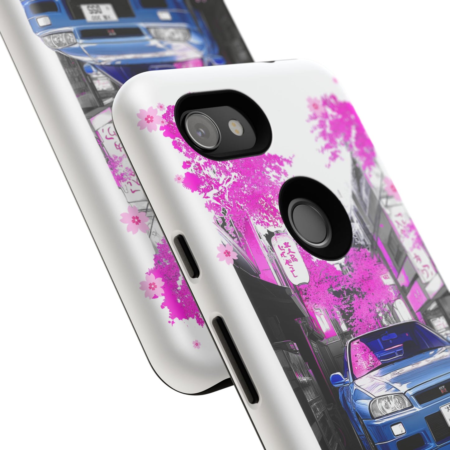 Nissan Skyline GT-R Sakura Rain Japan Nostalgic Car Phone Case - Tough Cases with Retro Vibe