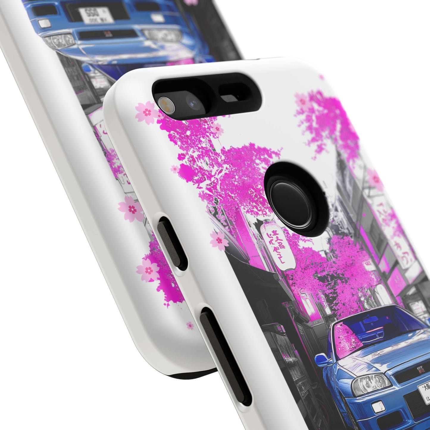 Nissan Skyline GT-R Sakura Rain Japan Nostalgic Car Phone Case - Tough Cases with Retro Vibe
