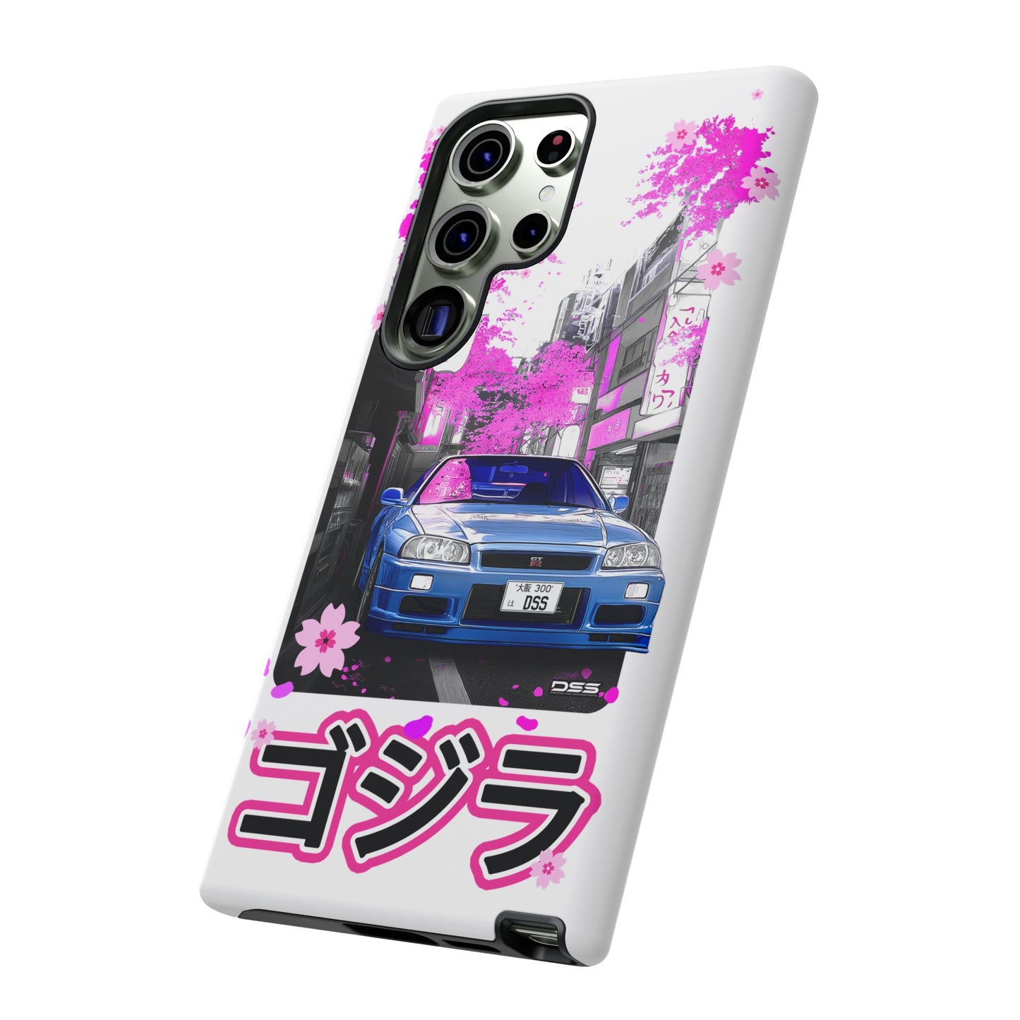 Nissan Skyline GT-R Sakura Rain Japan Nostalgic Car Phone Case - Tough Cases with Retro Vibe