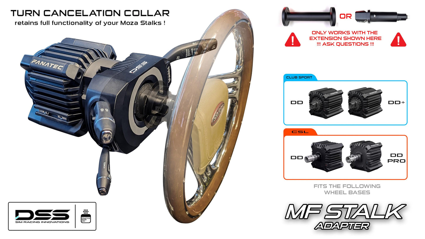Moza Multi Function Stalk Adapter ! Works On Most FANATEC Wheel bases !!! Retains auto signal Cancelling !!! READ DESCRIPTION!!!