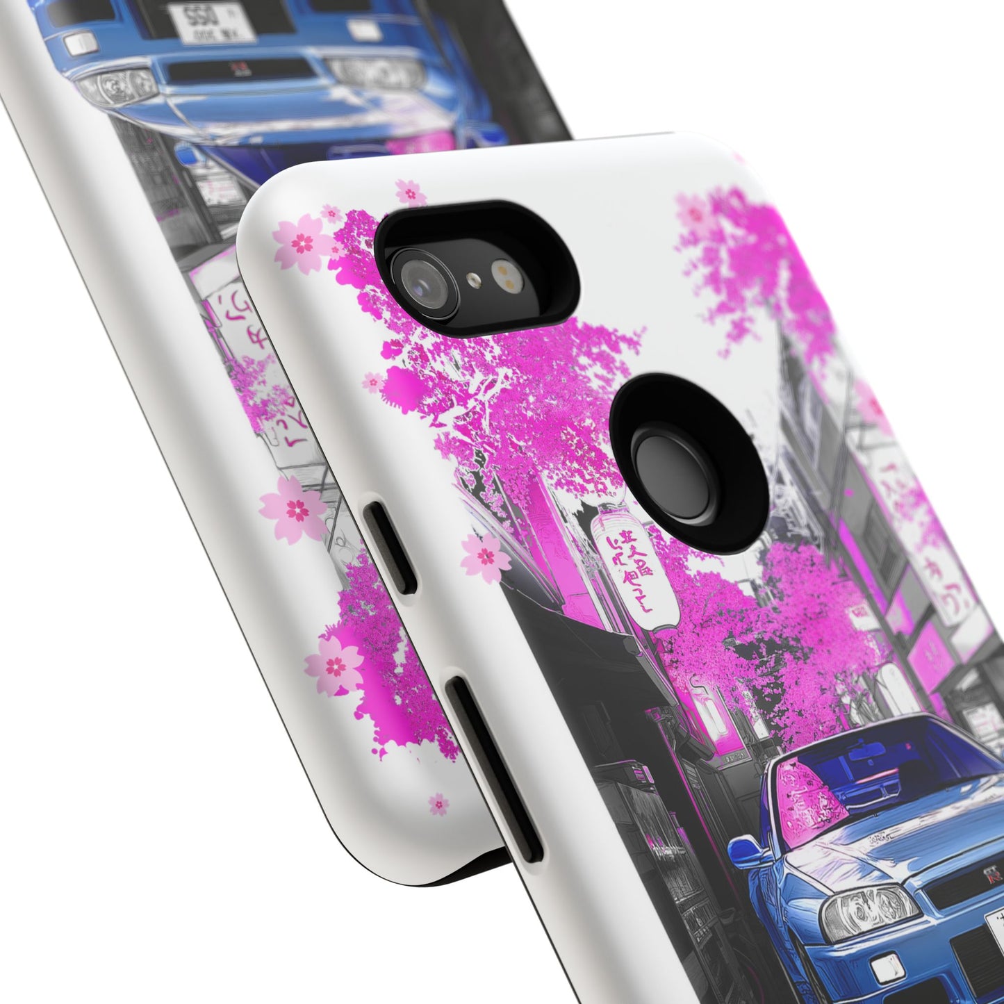 Nissan Skyline GT-R Sakura Rain Japan Nostalgic Car Phone Case - Tough Cases with Retro Vibe