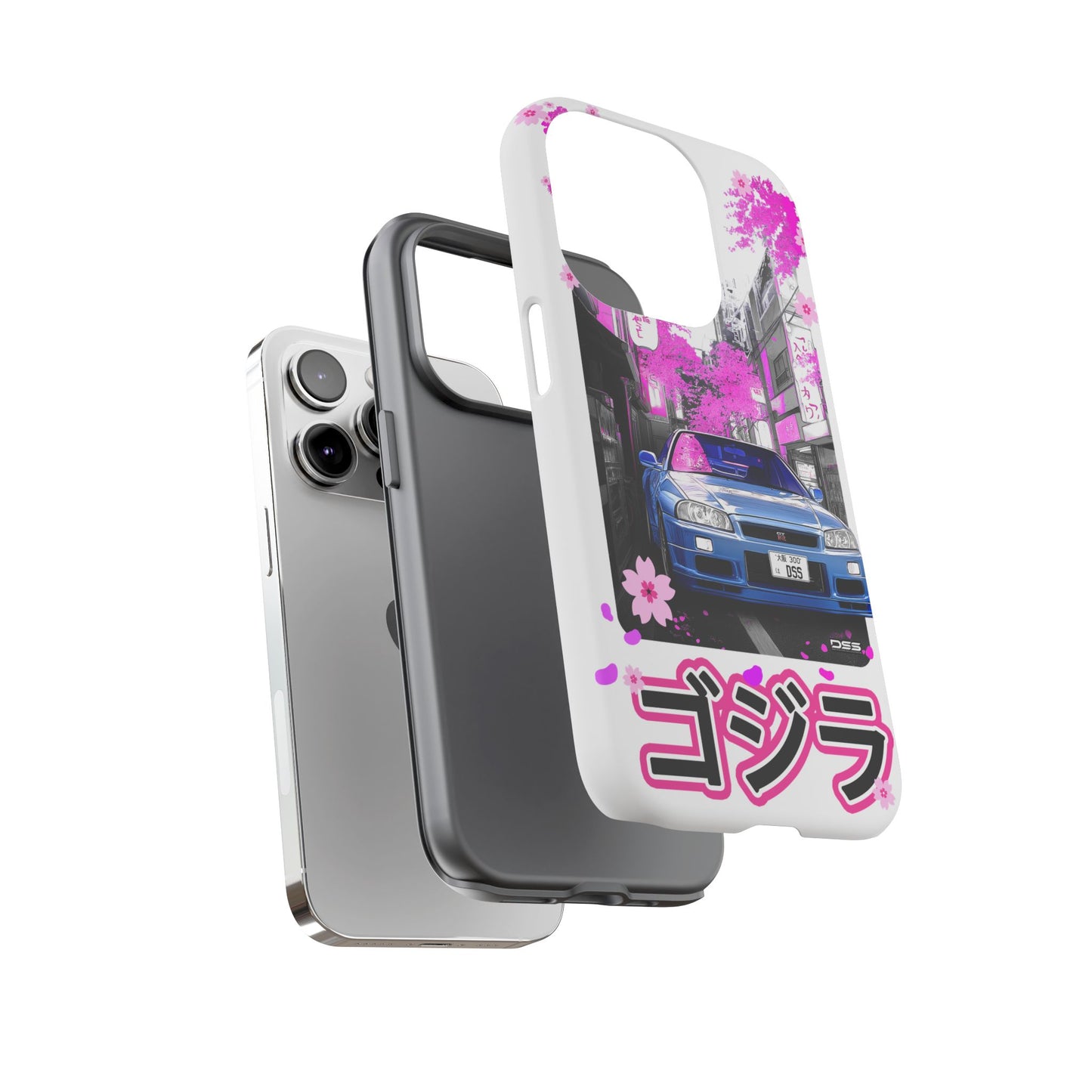 Nissan Skyline GT-R Sakura Rain Japan Nostalgic Car Phone Case - Tough Cases with Retro Vibe