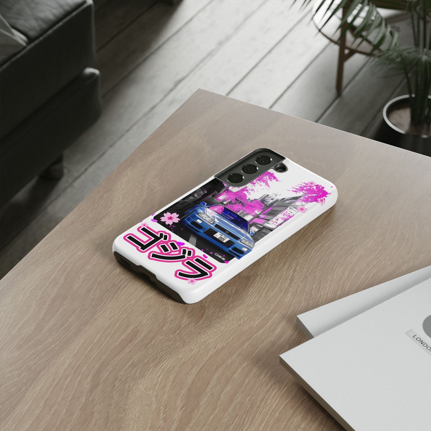 Nissan Skyline GT-R Sakura Rain Japan Nostalgic Car Phone Case - Tough Cases with Retro Vibe