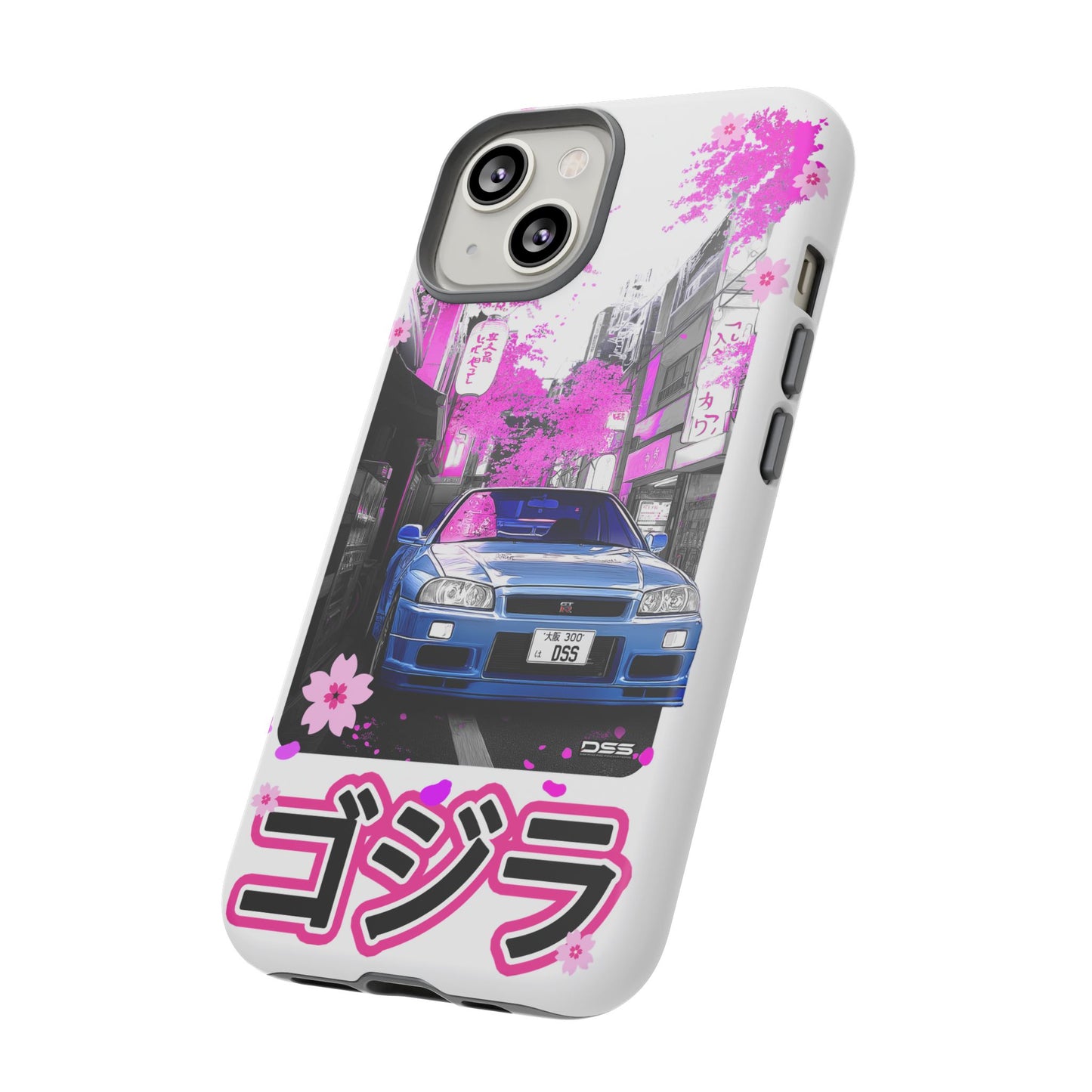 Nissan Skyline GT-R Sakura Rain Japan Nostalgic Car Phone Case - Tough Cases with Retro Vibe