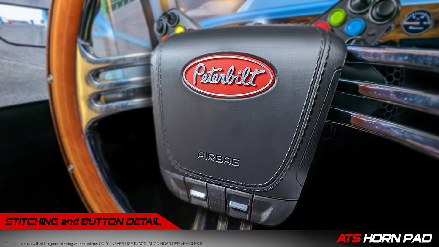 ETS & ATS Decorative Horn Pad! Hyper Detailed and Immersive 3D Print | ALL Free Badges included | Fits all 70mm Wheels / wheel not included