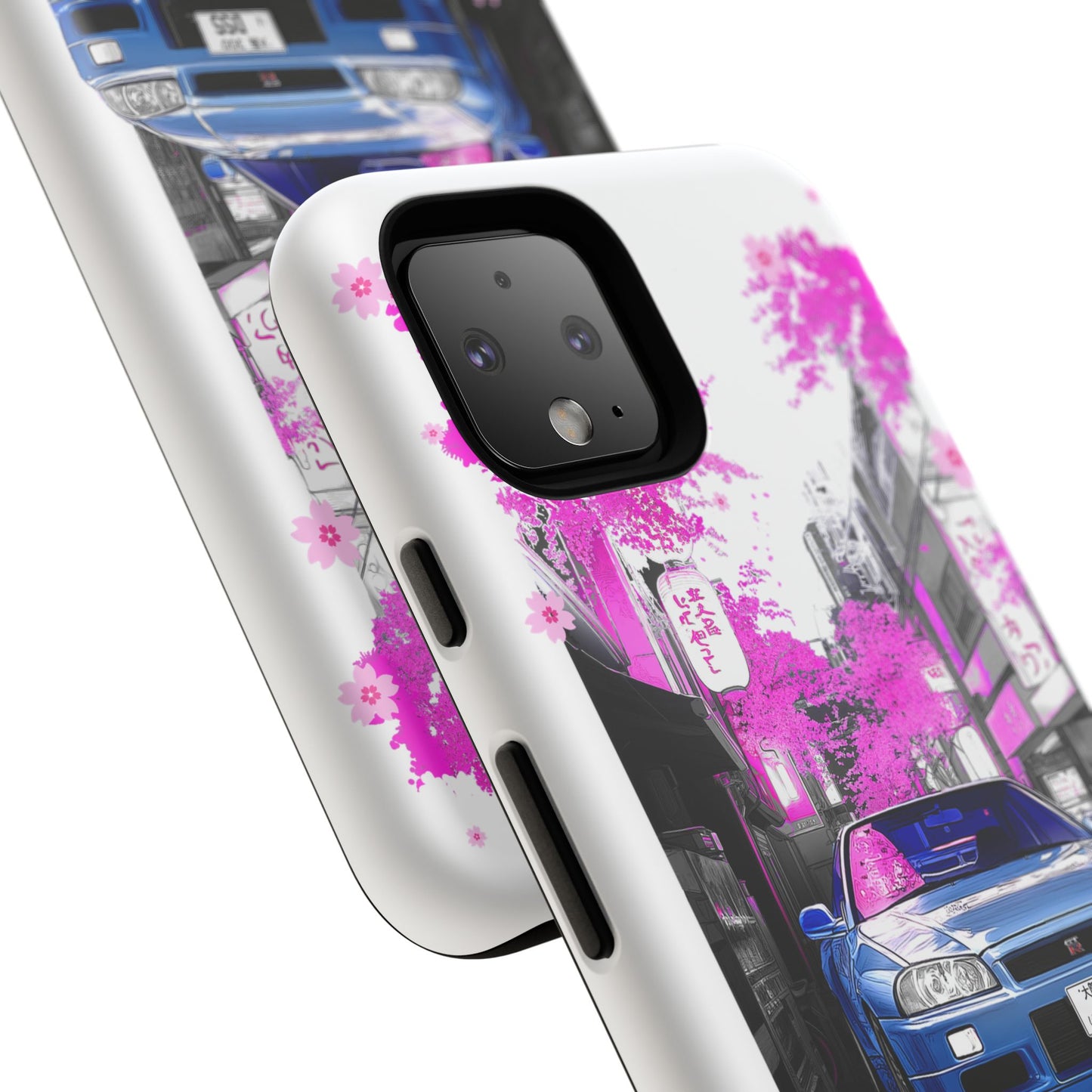 Nissan Skyline GT-R Sakura Rain Japan Nostalgic Car Phone Case - Tough Cases with Retro Vibe