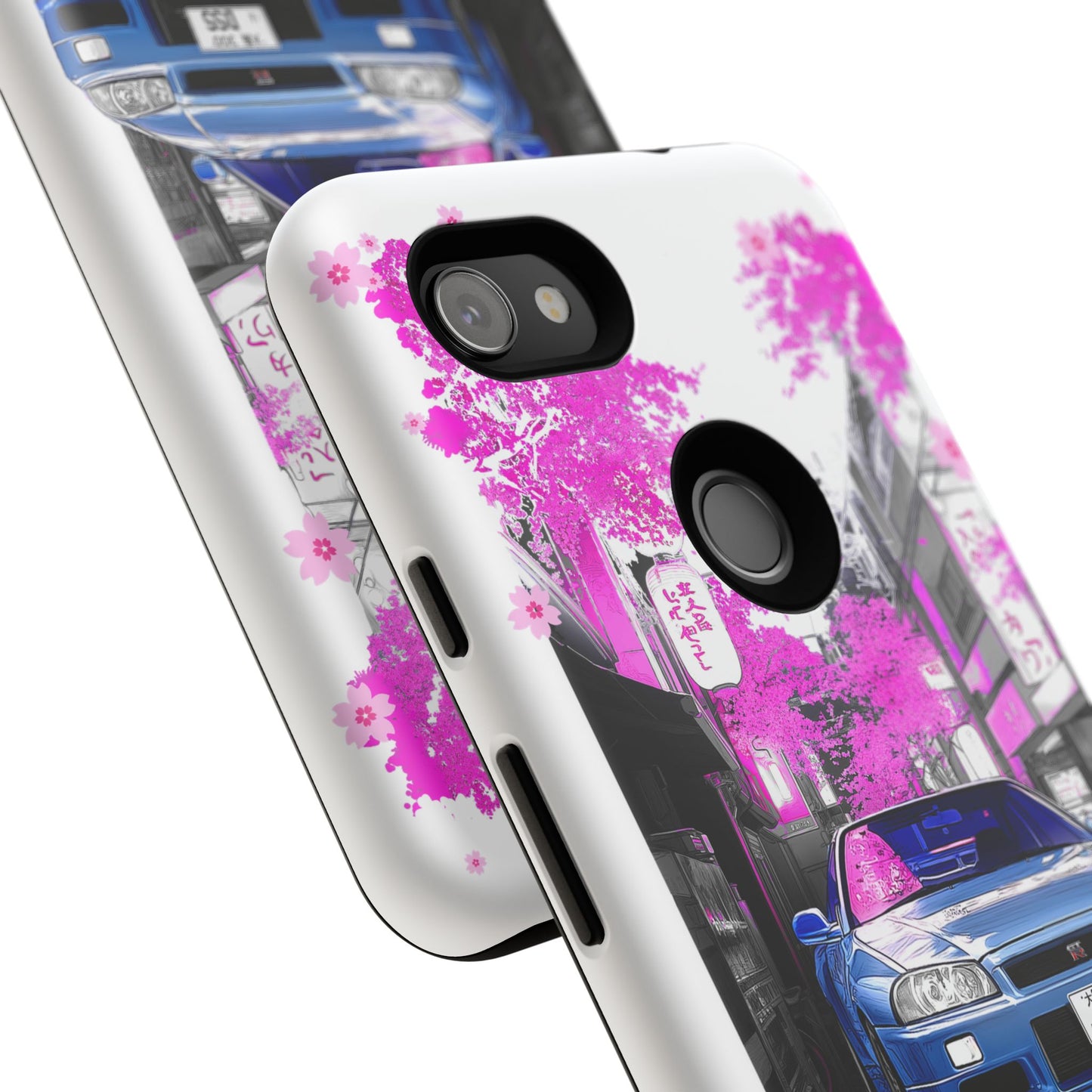 Nissan Skyline GT-R Sakura Rain Japan Nostalgic Car Phone Case - Tough Cases with Retro Vibe