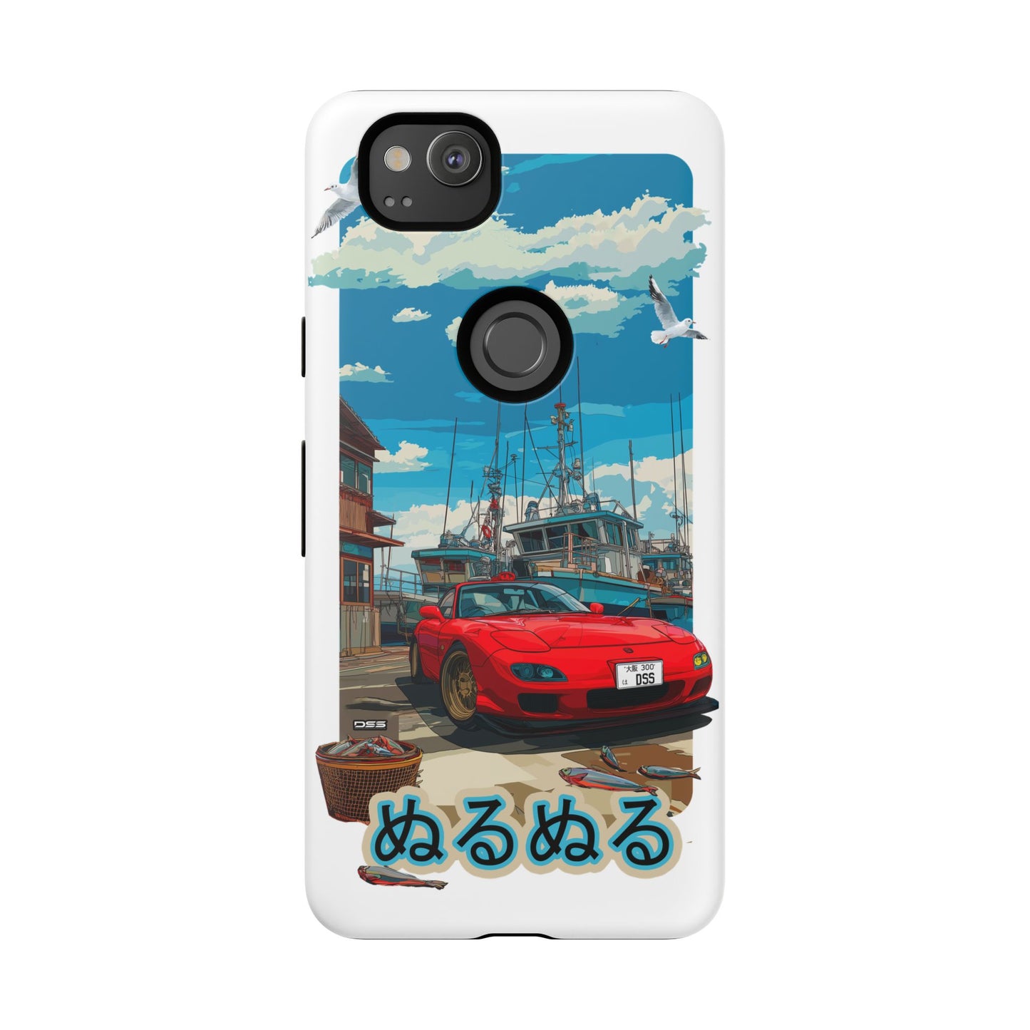 Mazda RX 7 Slippery Situation Nostalgic Car Phone Case - Tough Cases with Retro Vibe