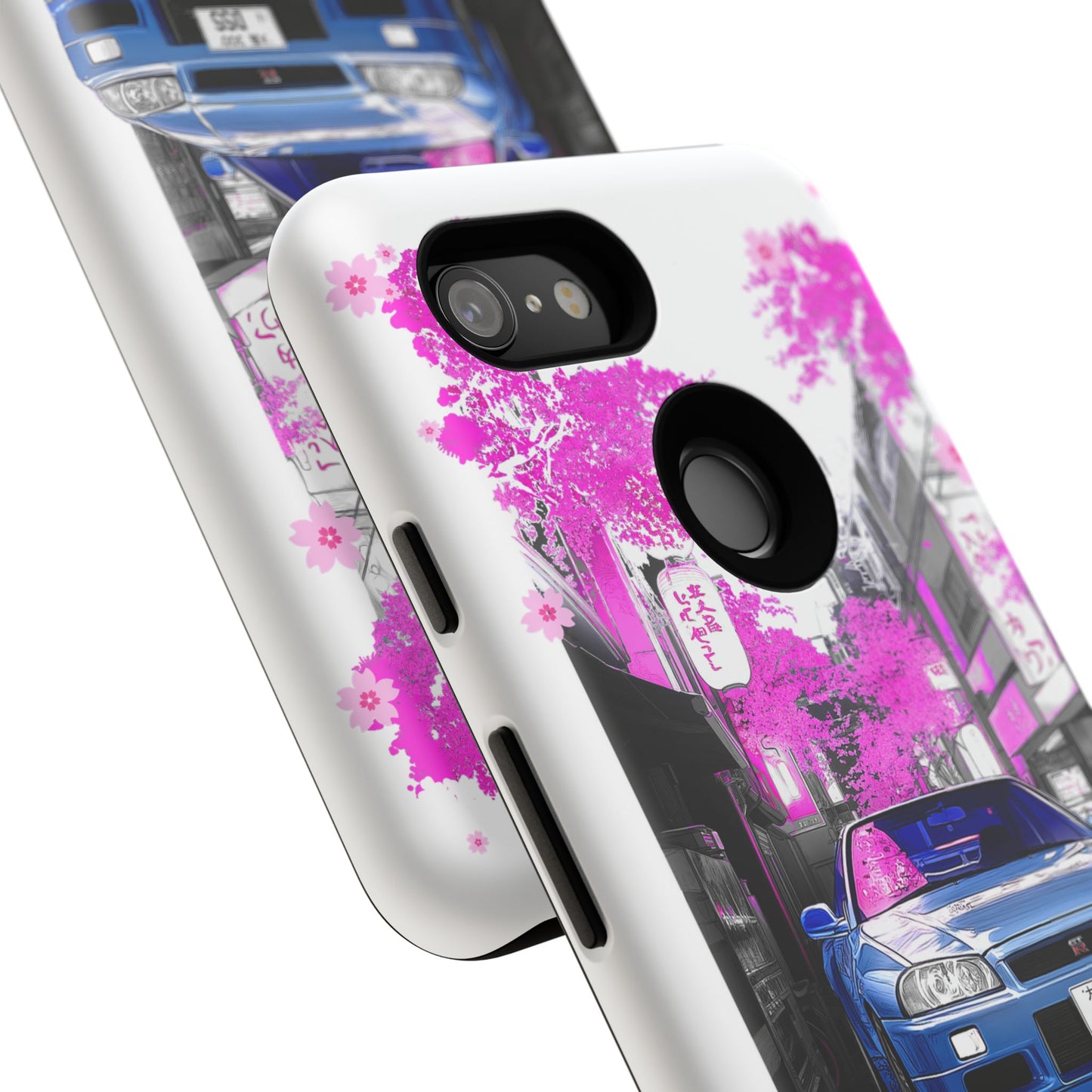 Nissan Skyline GT-R Sakura Rain Japan Nostalgic Car Phone Case - Tough Cases with Retro Vibe