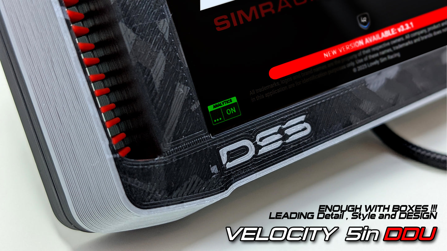 5β Sim Racing Dashboard Display | SimHub Touchscreen DDU for Fanatec, MOZA, Simucube | 5-Inch Velocity Screen (No LEDs)
