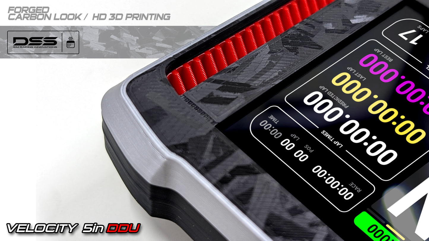 5β Sim Racing Dashboard Display | SimHub Touchscreen DDU for Fanatec, MOZA, Simucube | 5-Inch Velocity Screen (No LEDs)