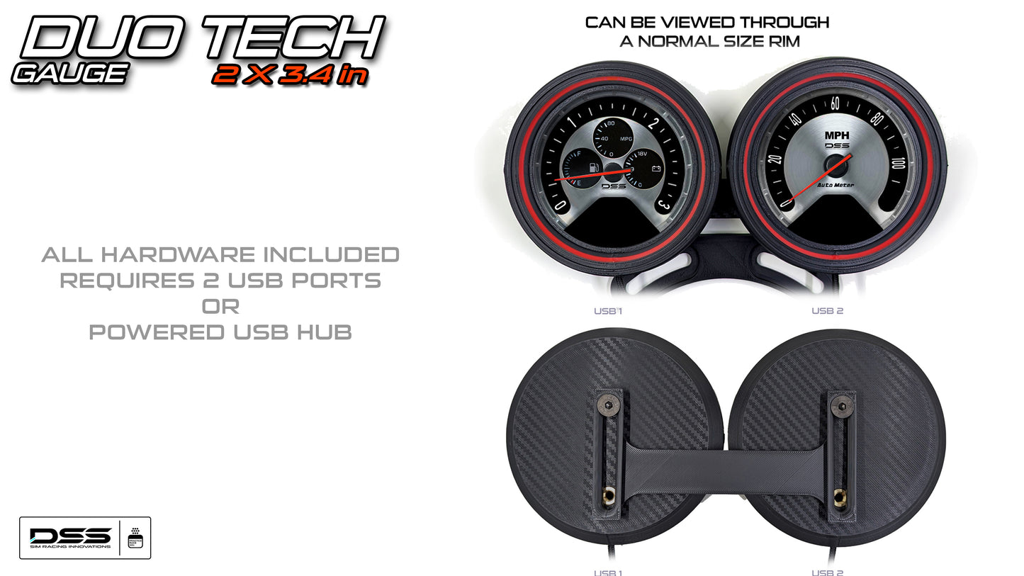 Sim Racing Dashboard DDU | DUO Screen Gauge Touch Screen | Sim Racing, Rally, Truck Sim and More
