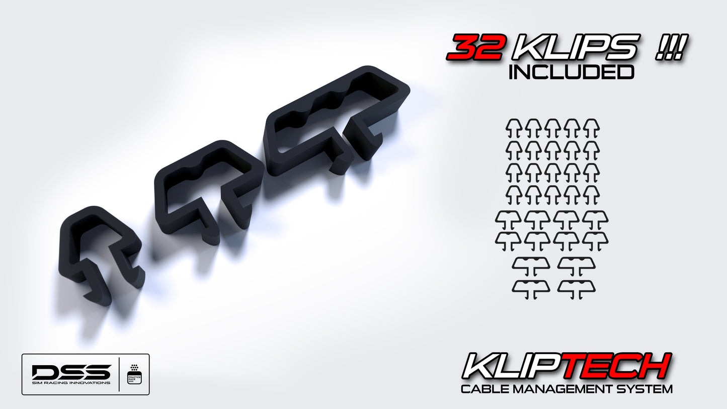 Cable Management Clips for 8040 Aluminum Extrusion - | 32 Pack !!! GET MORE for LESS | KLIPtech