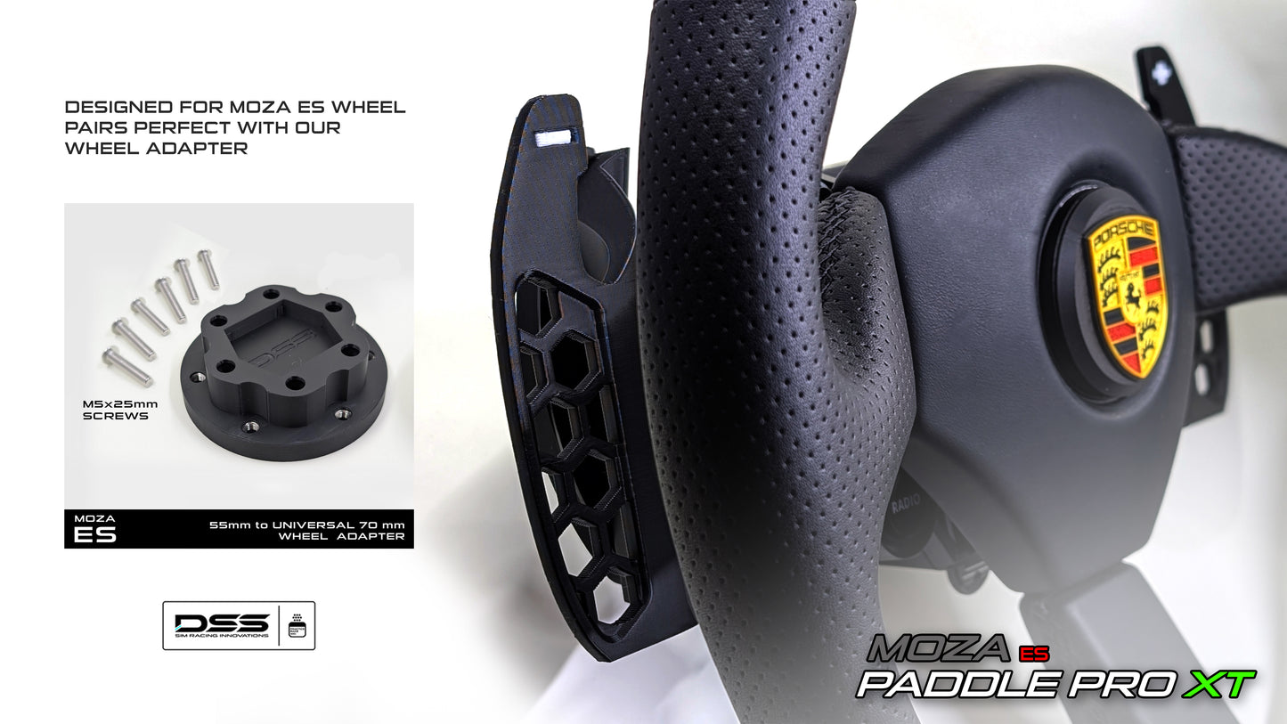 Shift Paddle Extenders for Moza ES Rim | Stylish and Functional | PADDLEPRO XT