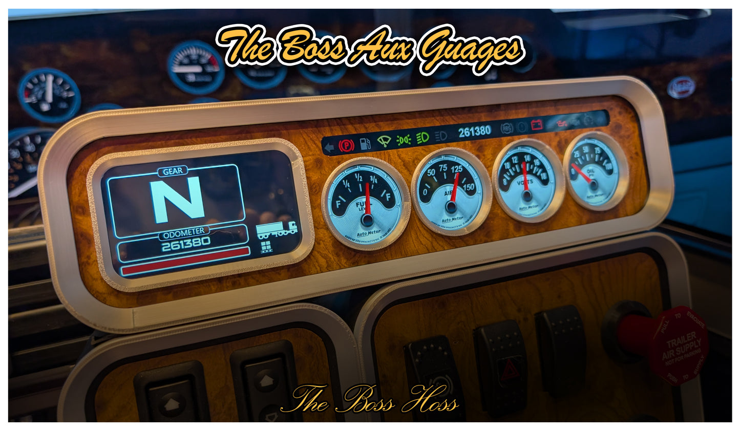The BOSS Truck Gauge Display | HD Touch Screen Realistic Sim Truck Dashboard for ATS ETS2
