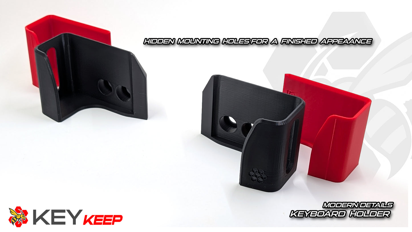 Adjustable Keyboard Holder for Sim Rigs – KeyKeep Modern USA-Made Mount with Hidden Hardware