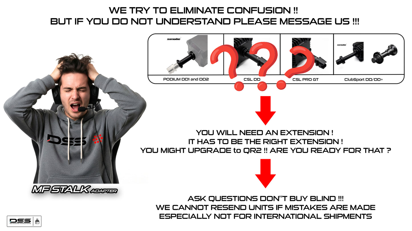 Moza Multi Function Stalk Adapter ! Works On Most FANATEC Wheel bases !!! Retains auto signal Cancelling !!! READ DESCRIPTION!!!
