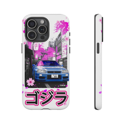 Nissan Skyline GT-R Sakura Rain Japan Nostalgic Car Phone Case - Tough Cases with Retro Vibe