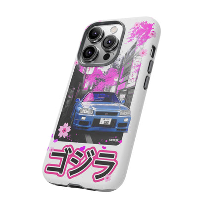 Nissan Skyline GT-R Sakura Rain Japan Nostalgic Car Phone Case - Tough Cases with Retro Vibe
