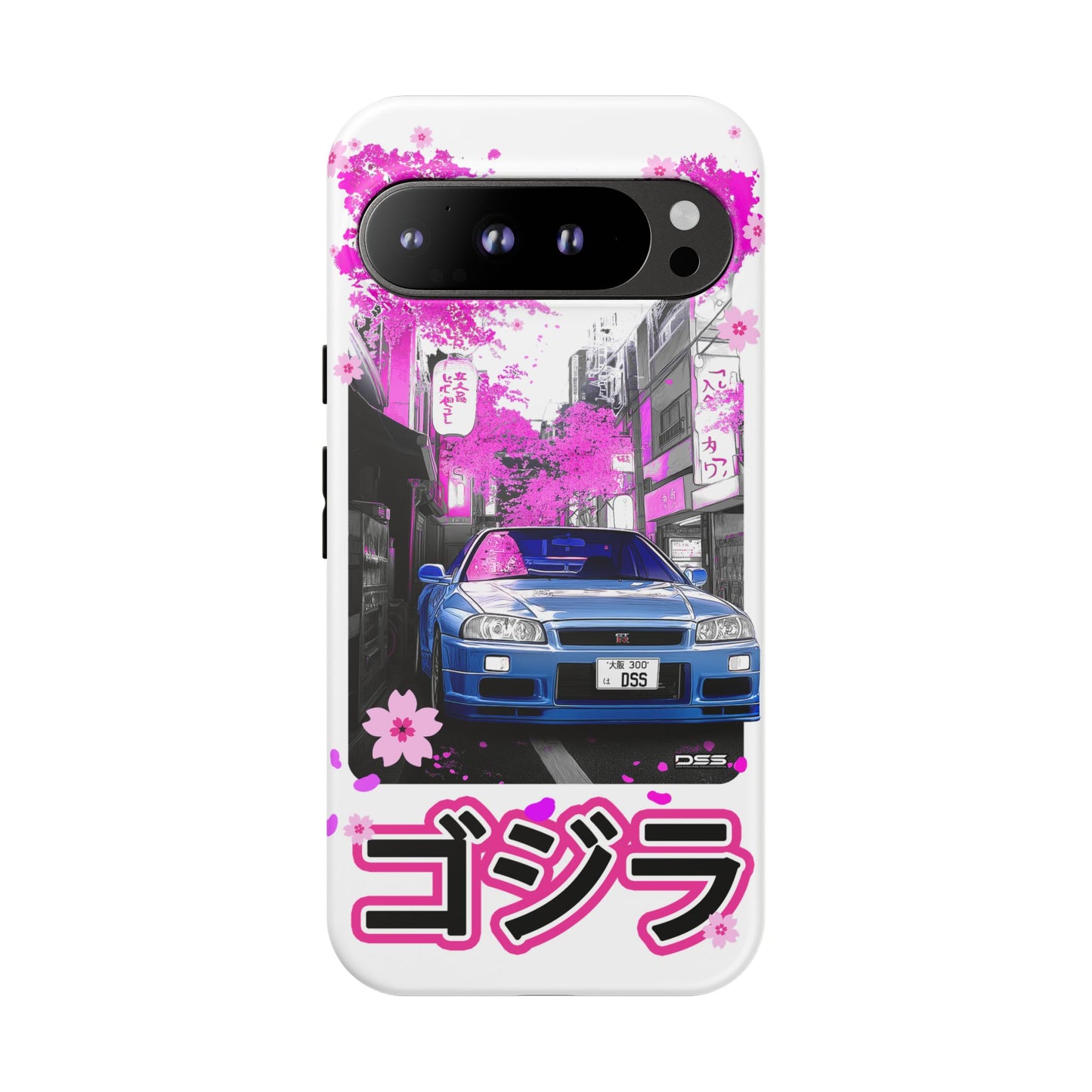 Nissan Skyline GT-R Sakura Rain Japan Nostalgic Car Phone Case - Tough Cases with Retro Vibe