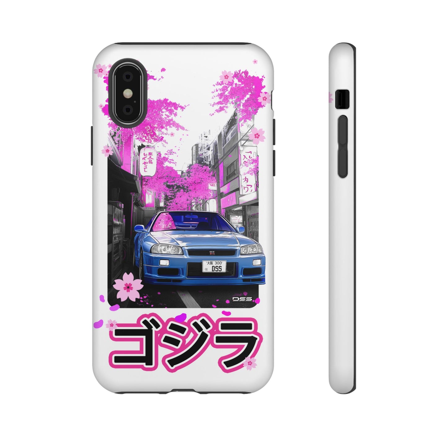Nissan Skyline GT-R Sakura Rain Japan Nostalgic Car Phone Case - Tough Cases with Retro Vibe