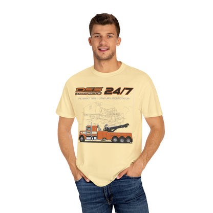 Heavy Duty Rescue Unit 24-7 | DSS Trucking Vintage T-Shirt | Peterbilt 389 Wrecker Edition