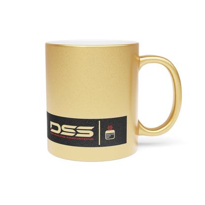DSS Metallic Mug - Modern Silver/Gold Drinkware, Stylish Coffee Cup for Home/Office, Perfect Gift