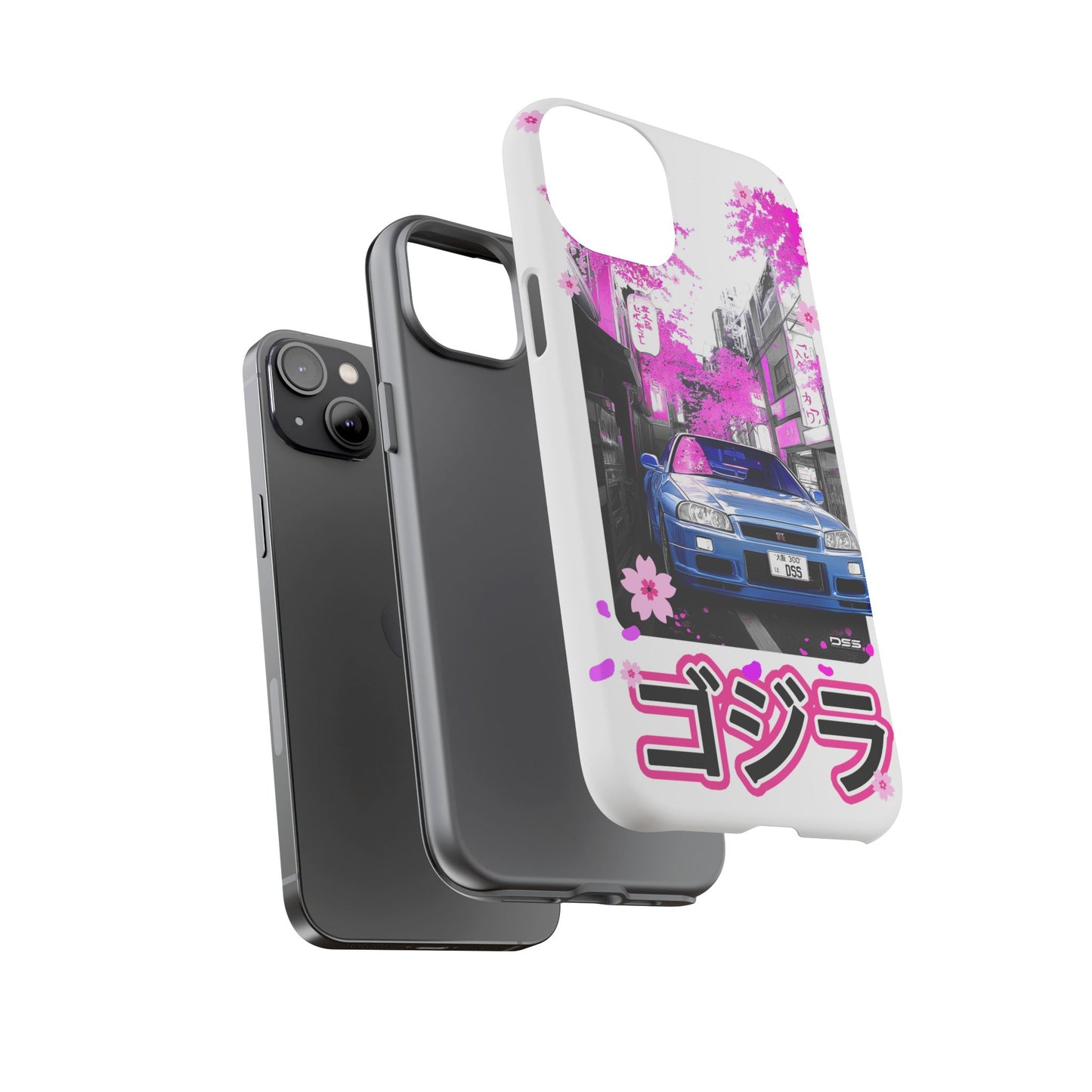 Nissan Skyline GT-R Sakura Rain Japan Nostalgic Car Phone Case - Tough Cases with Retro Vibe
